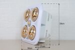 Đèn sưởi KOHN BU04G BU04GR âm trần 4 bóng - Ảnh 2