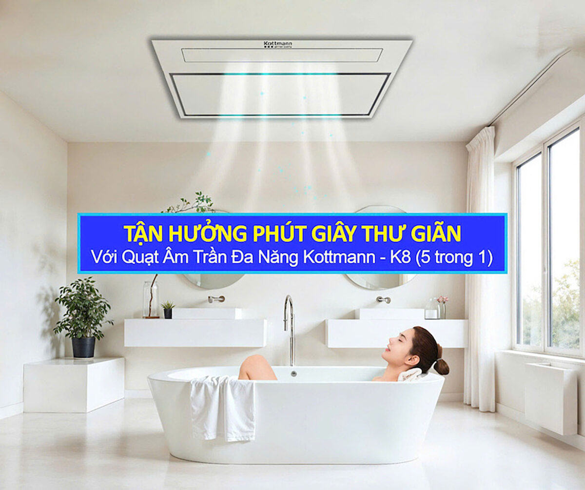 Quạt sưởi nhà tắm KOTTMANN K8 đa năng - Ảnh 5