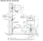 Bản vẽ kĩ thuật Bồn cầu thông minh TOTO CW812RA TCF33461GAA WH172A MB174P#SS nắp rửa điện tử