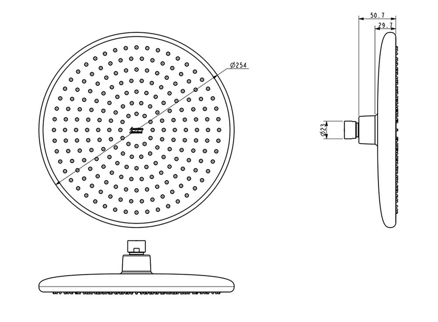 Bát sen âm tường AMERICAN STANDARD WF-3096 1030960001 1 Ban ve ky thuat Bat sen am tuong American Standard WF 3096 1030960001