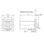 Cút nối TOTO TBW08010A kèm gác sen âm tường - Ảnh 2