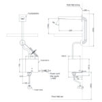 Bản vẽ kỹ thuật Vòi lavabo TOTO TLE25005V cảm ứng gắn tường