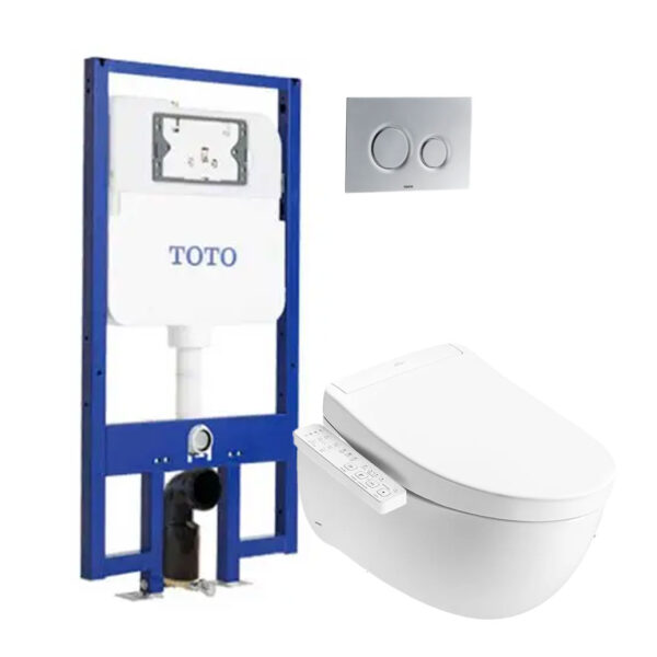 Bồn cầu thông minh TOTO CW812REA TCF33461GAA WH172AT TCA465 MB174P#SS nắp rửa điện tử