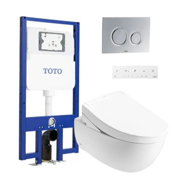 Bồn cầu thông minh TOTO CW812REA TCF34461GAA WH172AT TCA465 MB174P#SS nắp rửa điện tử