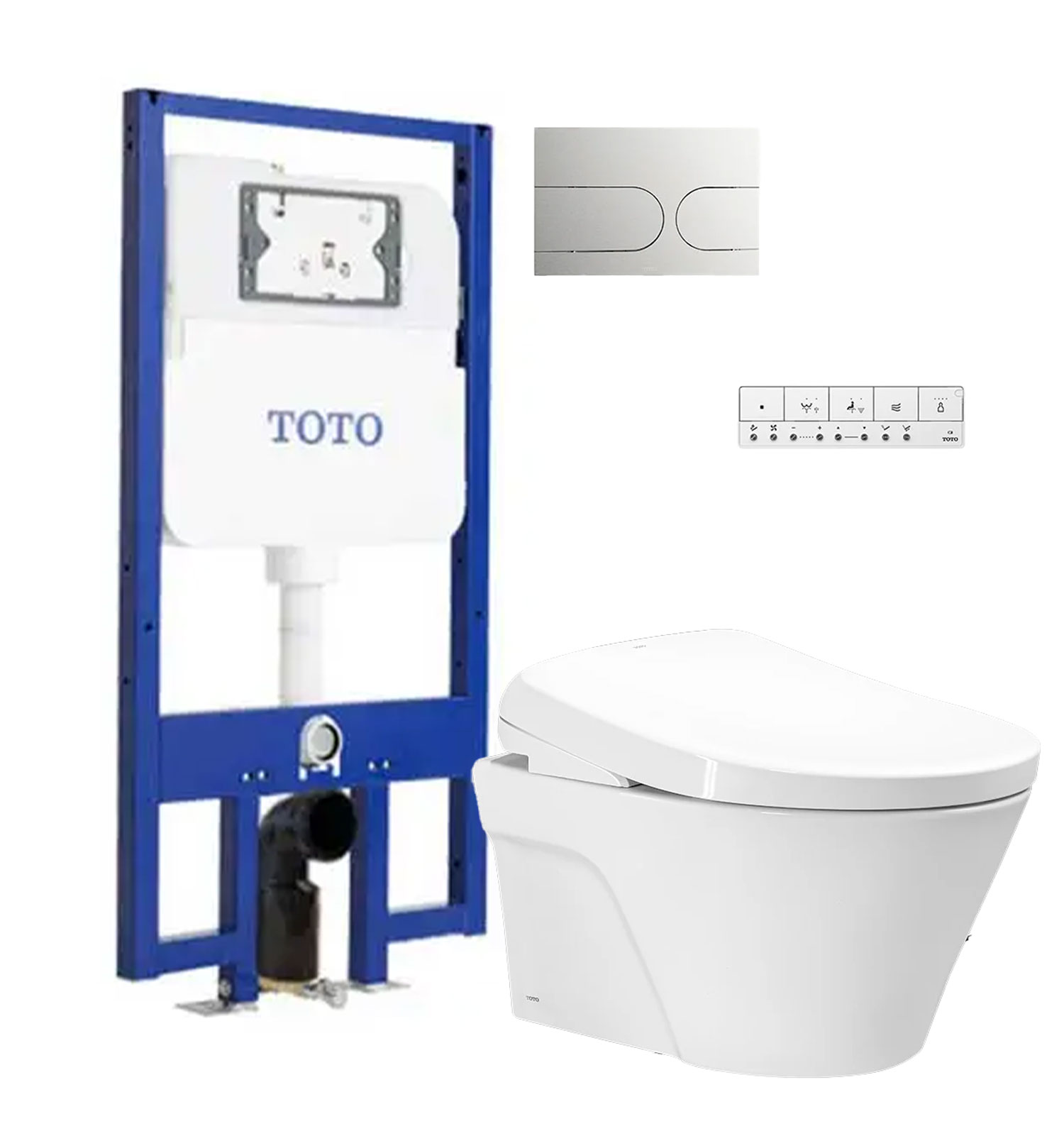 Bồn cầu thông minh TOTO CW822REA WH172AT TCF47360GAA TCA465 MB175M#SS nắp rửa điện tử
