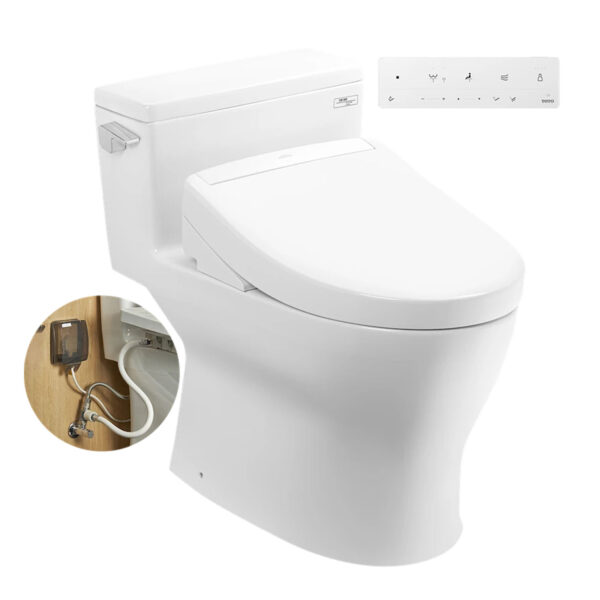 Bồn cầu thông minh TOTO MS188VKW25 T53P100VR nắp rửa điện tử TCF34461GAA