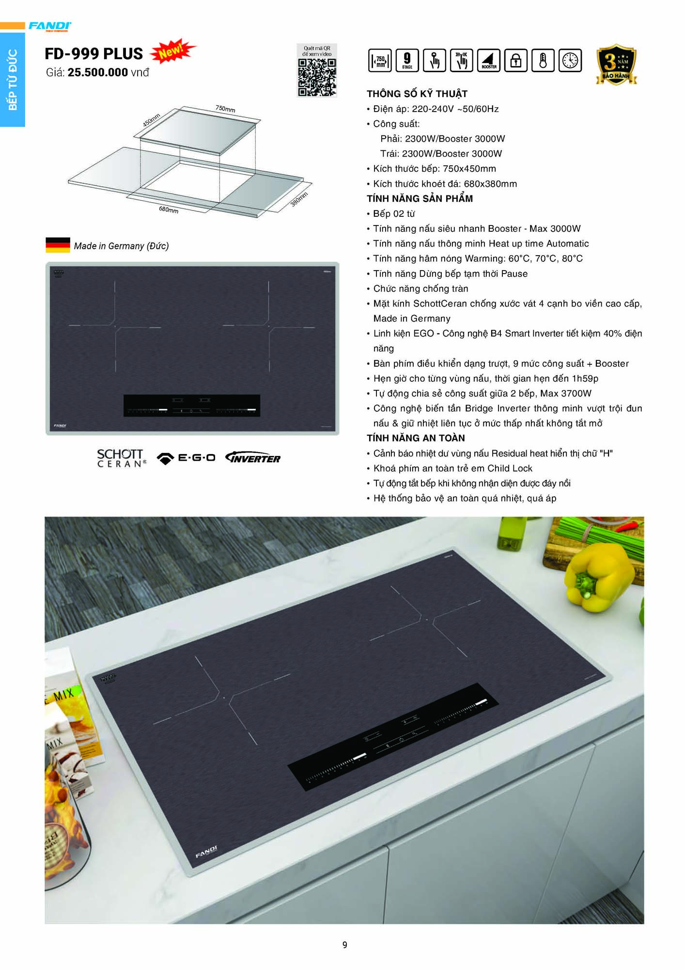 Catalogue FANDI 2026 – Bảng giá thiết bị nhà bếp 11 CATALOGUE FANDI 2026 Page 10