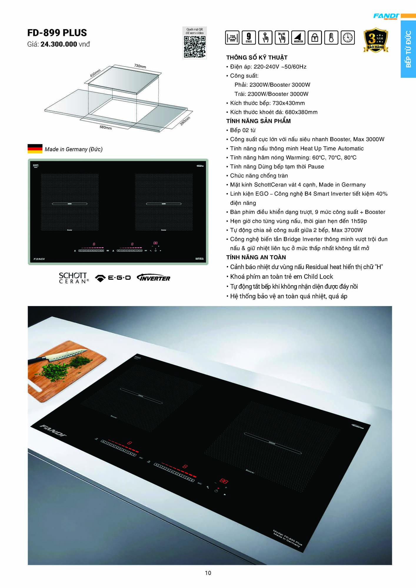 Catalogue FANDI 2026 – Bảng giá thiết bị nhà bếp 12 CATALOGUE FANDI 2026 Page 11