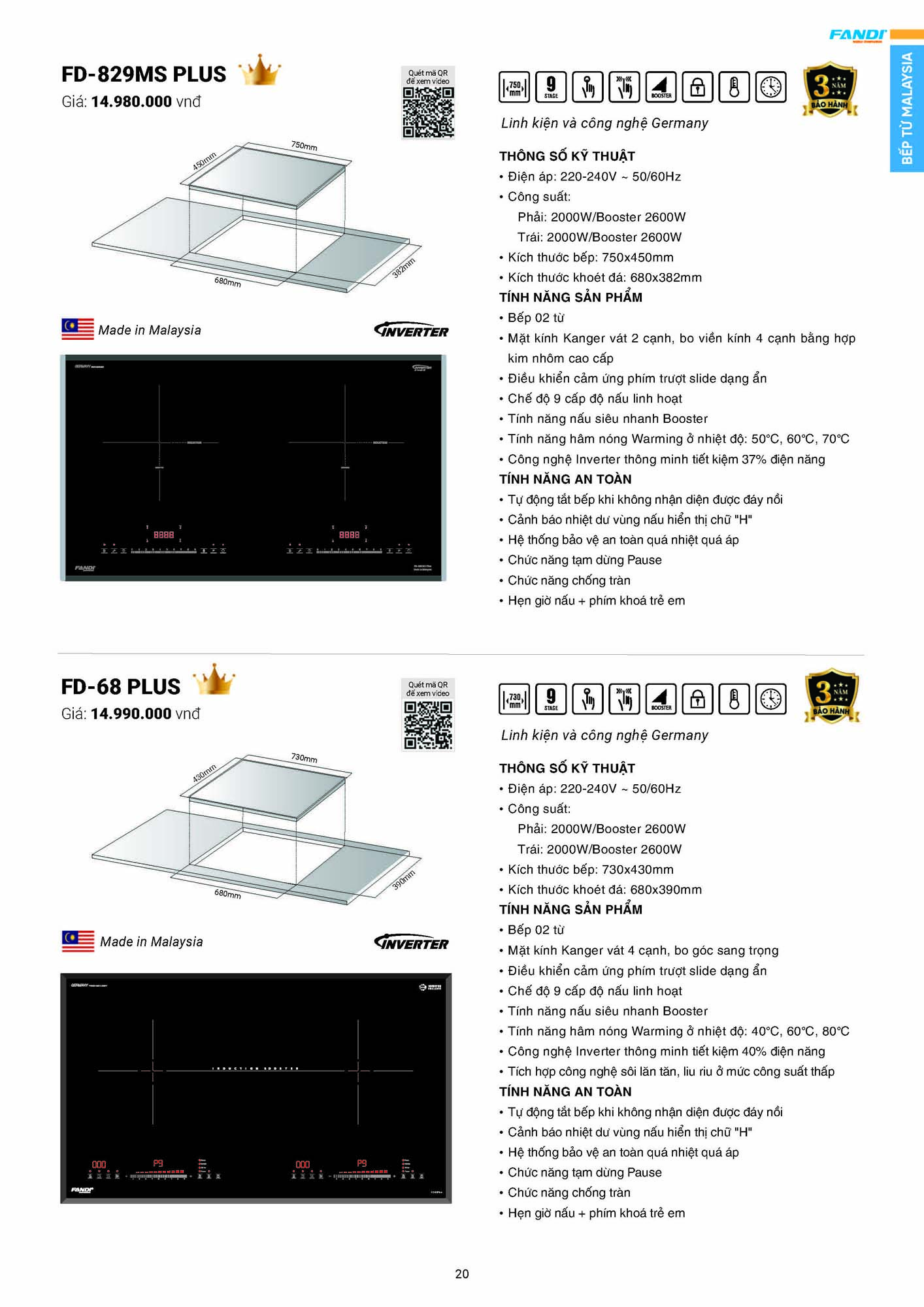 Catalogue FANDI 2026 – Bảng giá thiết bị nhà bếp 22 CATALOGUE FANDI 2026 Page 21