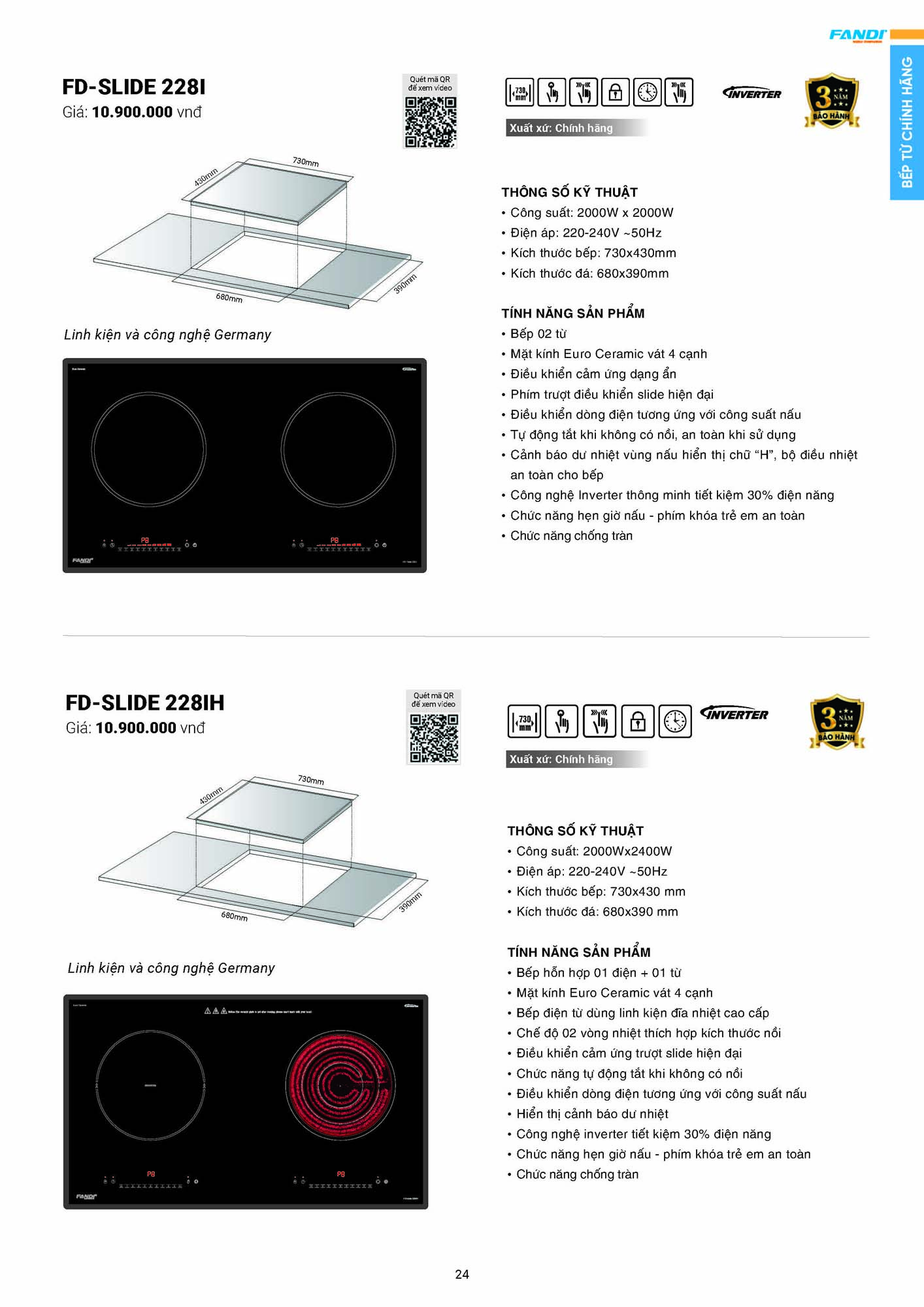 Catalogue FANDI 2026 – Bảng giá thiết bị nhà bếp 26 CATALOGUE FANDI 2026 Page 25