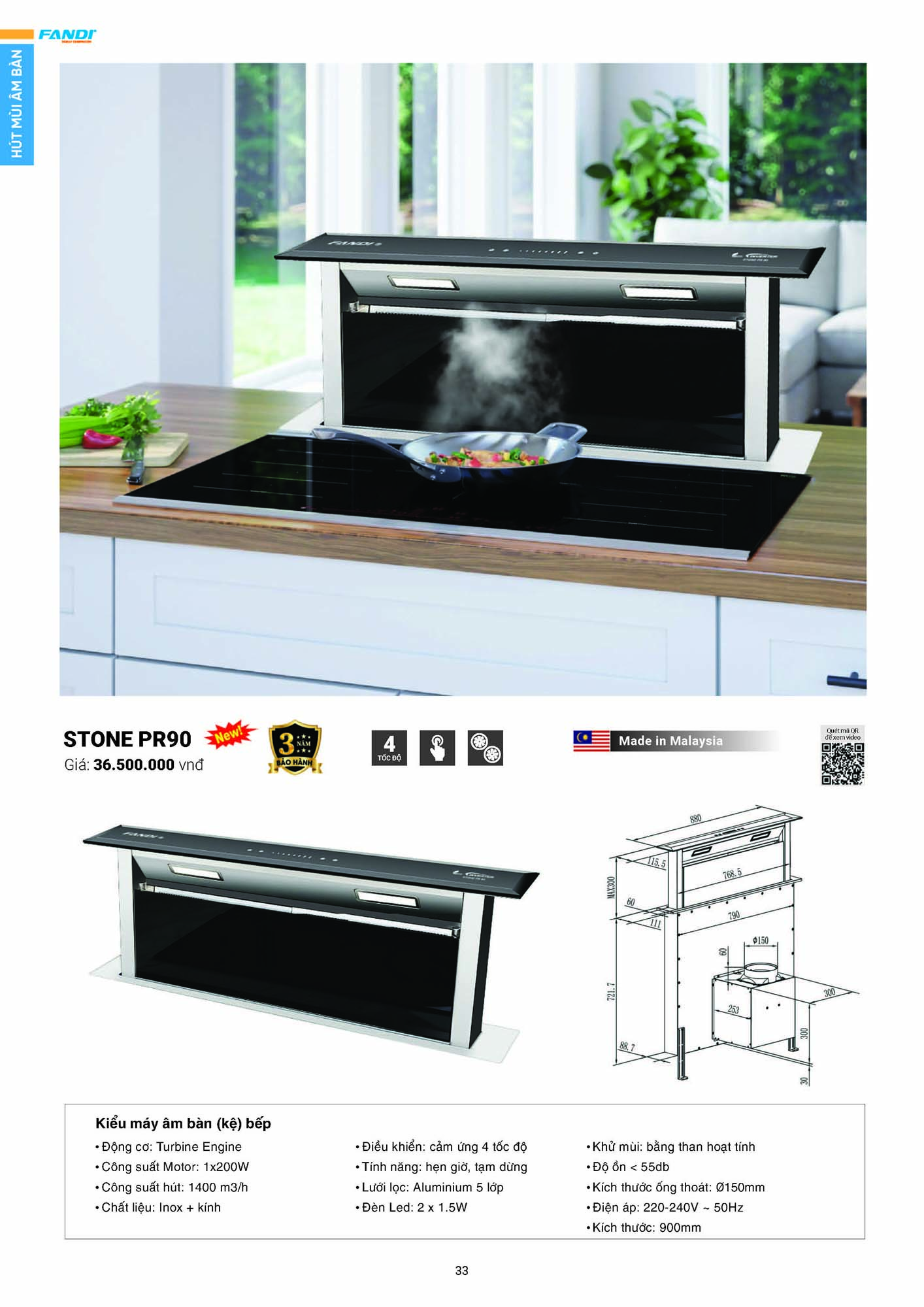 Catalogue FANDI 2026 – Bảng giá thiết bị nhà bếp 35 CATALOGUE FANDI 2026 Page 34