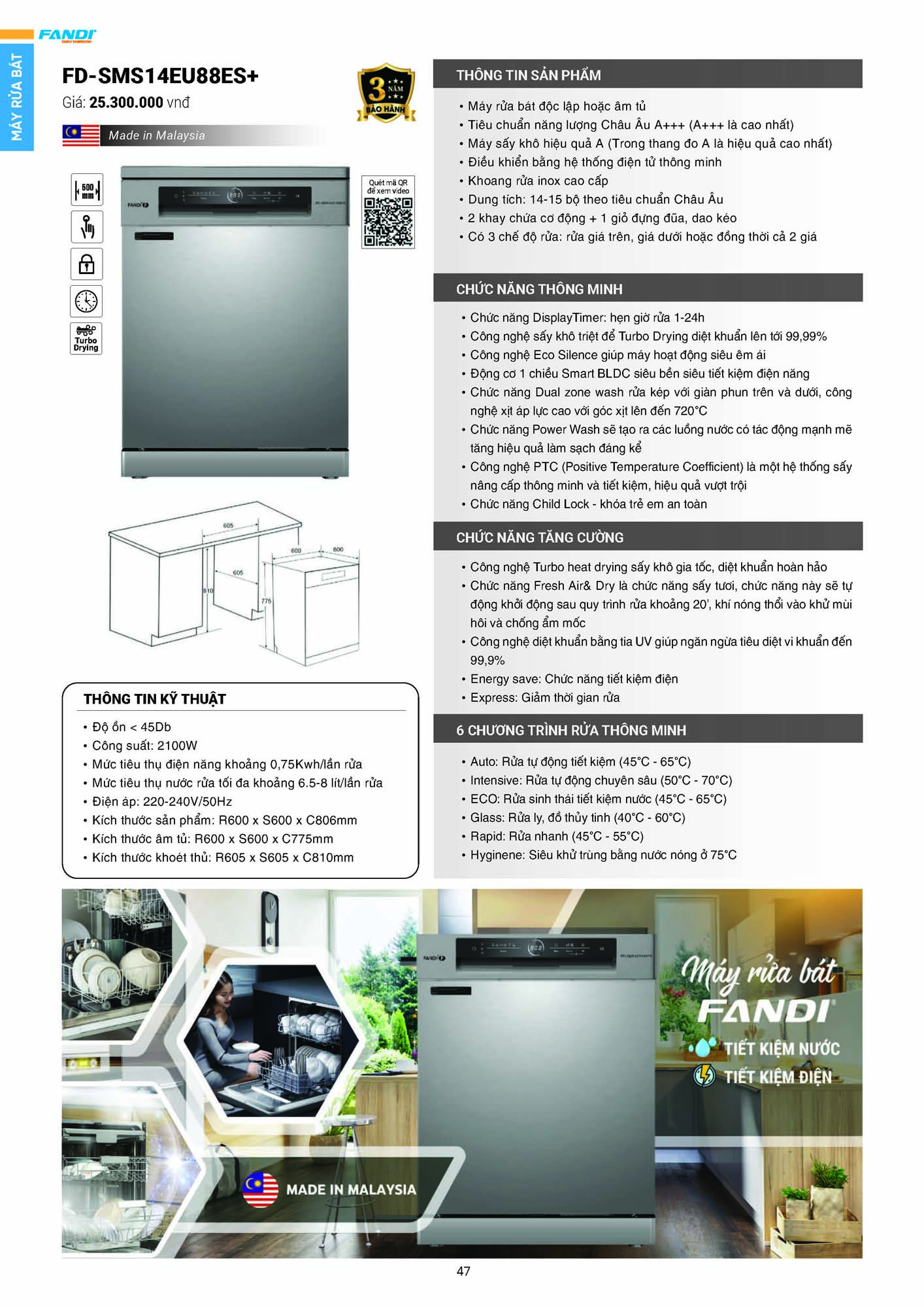 Catalogue FANDI 2026 – Bảng giá thiết bị nhà bếp 49 CATALOGUE FANDI 2026 Page 48