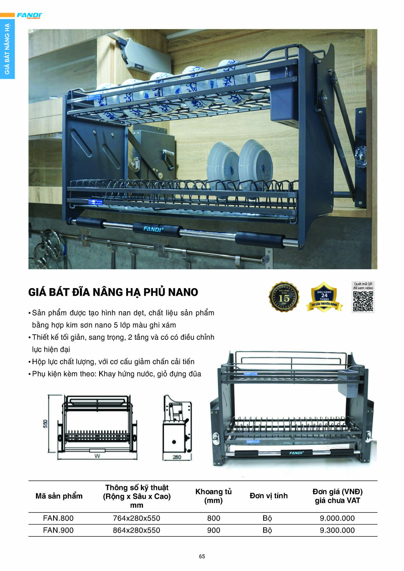 Catalogue FANDI 2026 – Bảng giá thiết bị nhà bếp 67 CATALOGUE FANDI 2026 Page 66