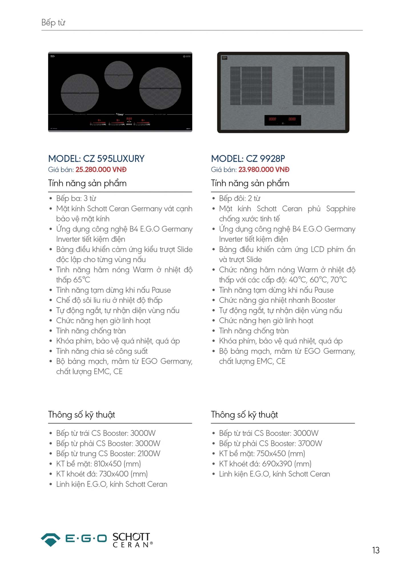 Catalogue CANZY 2026 - Bảng giá thiết bị nhà bếp 13 Catalogue CANZY 2026 12