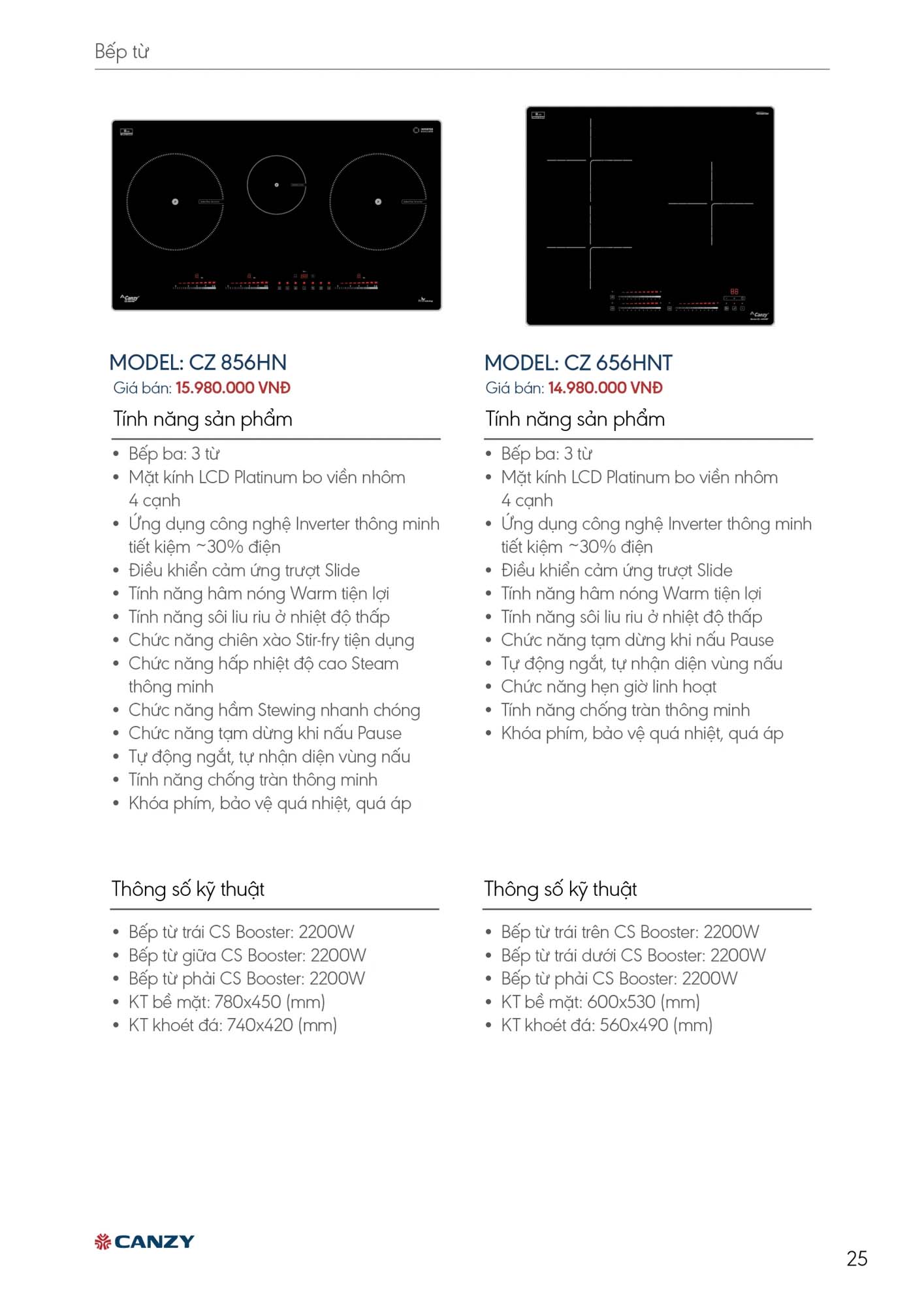 Catalogue CANZY 2026 - Bảng giá thiết bị nhà bếp 25 Catalogue CANZY 2026 24