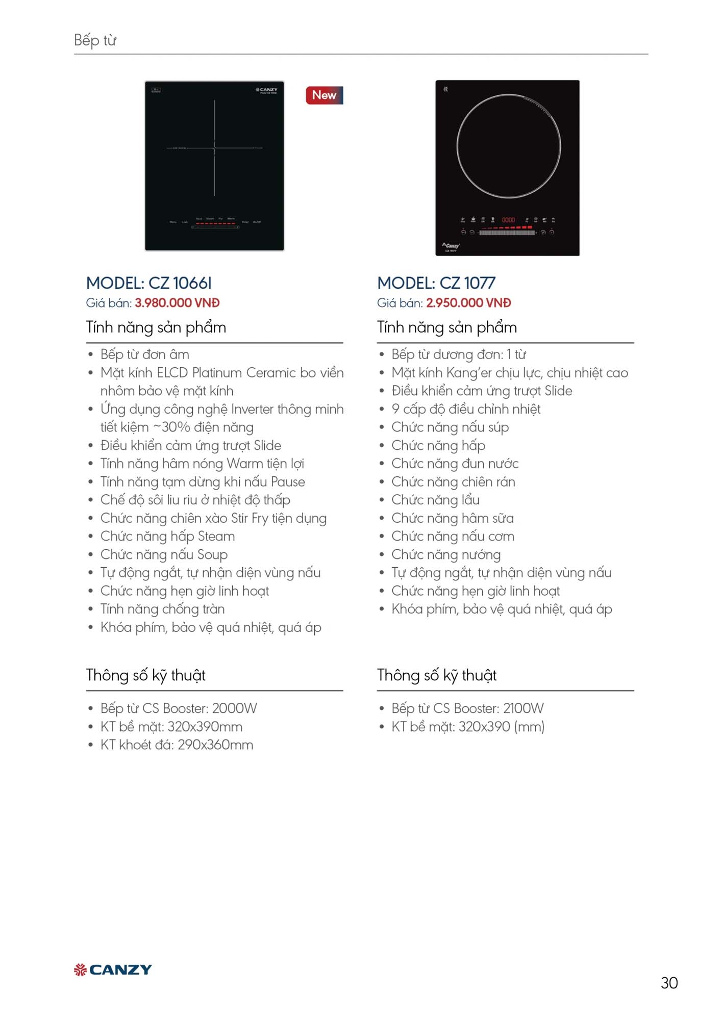 Catalogue CANZY 2026 - Bảng giá thiết bị nhà bếp 30 Catalogue CANZY 2026 29