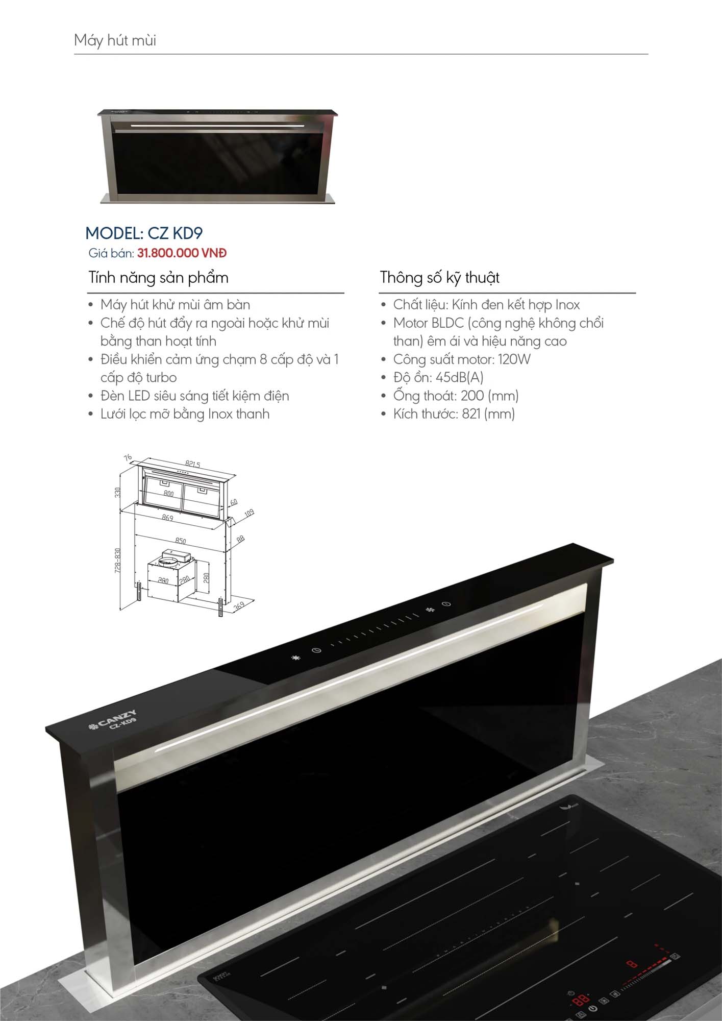 Catalogue CANZY 2026 - Bảng giá thiết bị nhà bếp 33 Catalogue CANZY 2026 32
