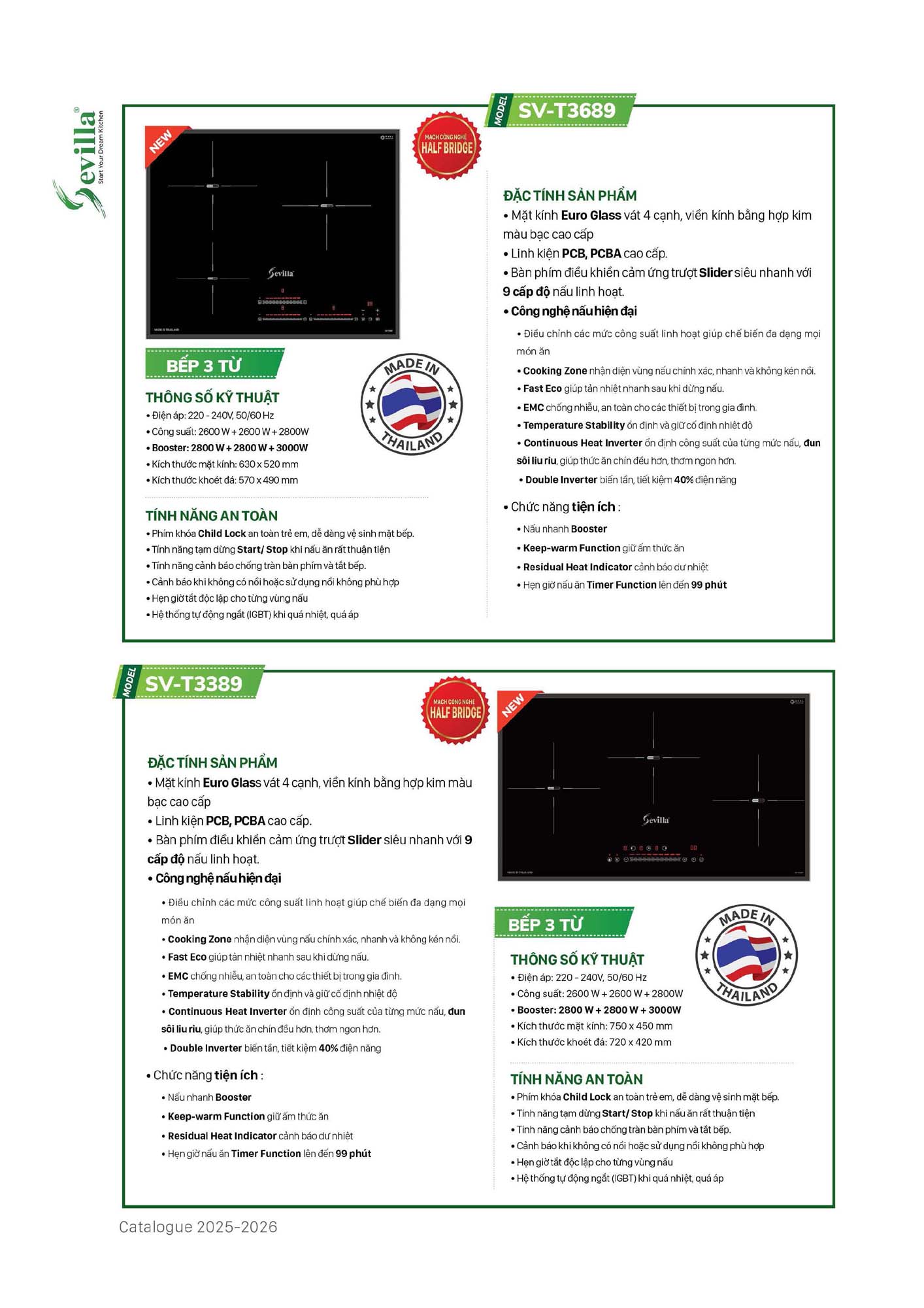 Catalogue SEVILLA 2026 - Bảng giá Thiết bị nhà bếp 9 Catalogue SEVILLA 2026 Bang gia Thiet bi nha bep Page 008