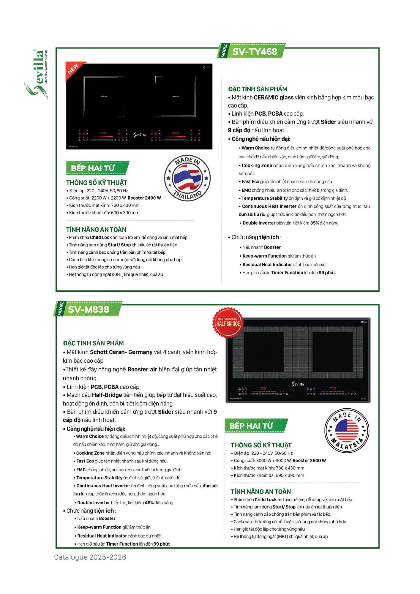 Catalogue SEVILLA 2026 - Bảng giá Thiết bị nhà bếp 15 Catalogue SEVILLA 2026 Bang gia Thiet bi nha bep Page 014