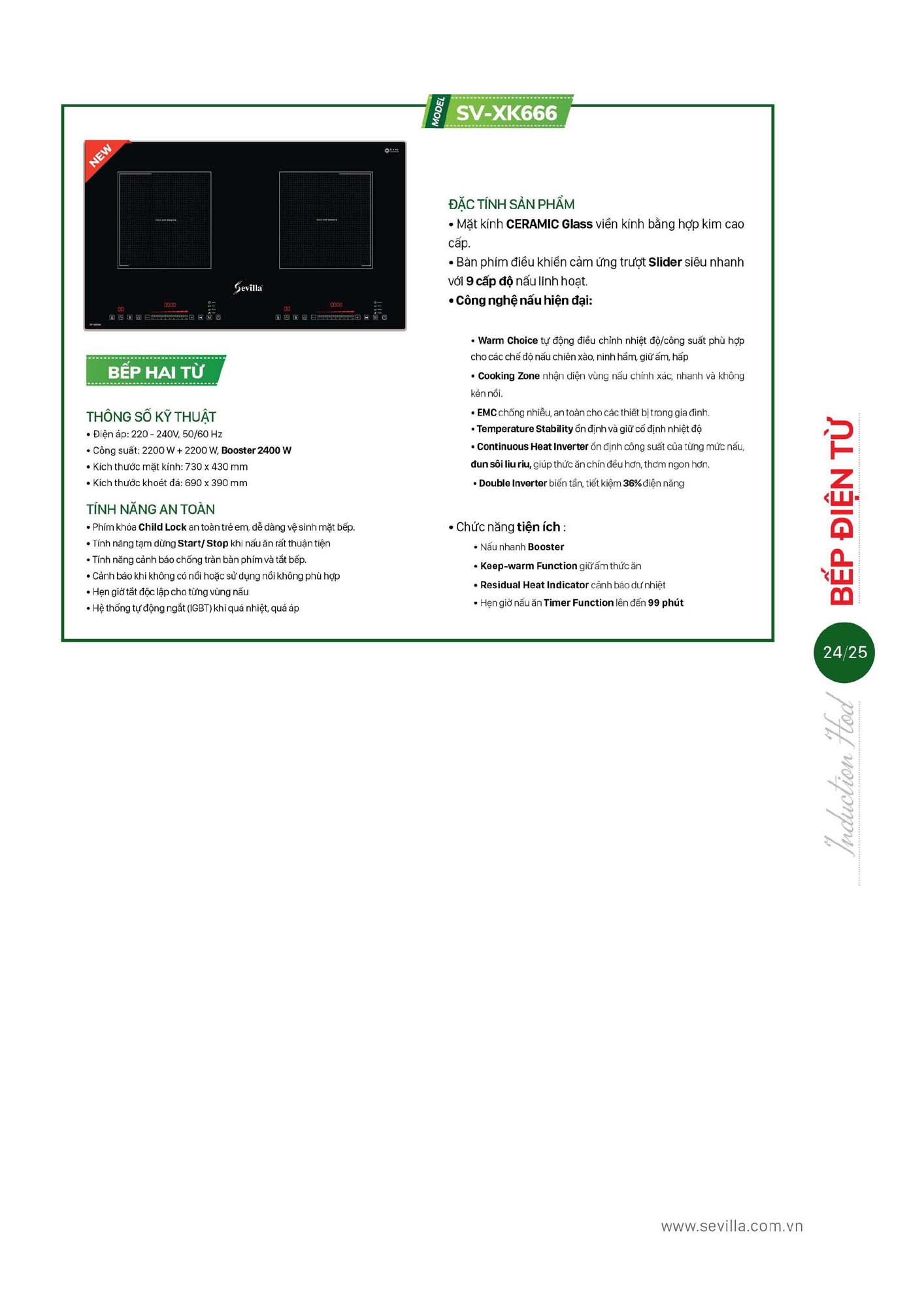 Catalogue SEVILLA 2026 - Bảng giá Thiết bị nhà bếp 26 Catalogue SEVILLA 2026 Bang gia Thiet bi nha bep Page 025