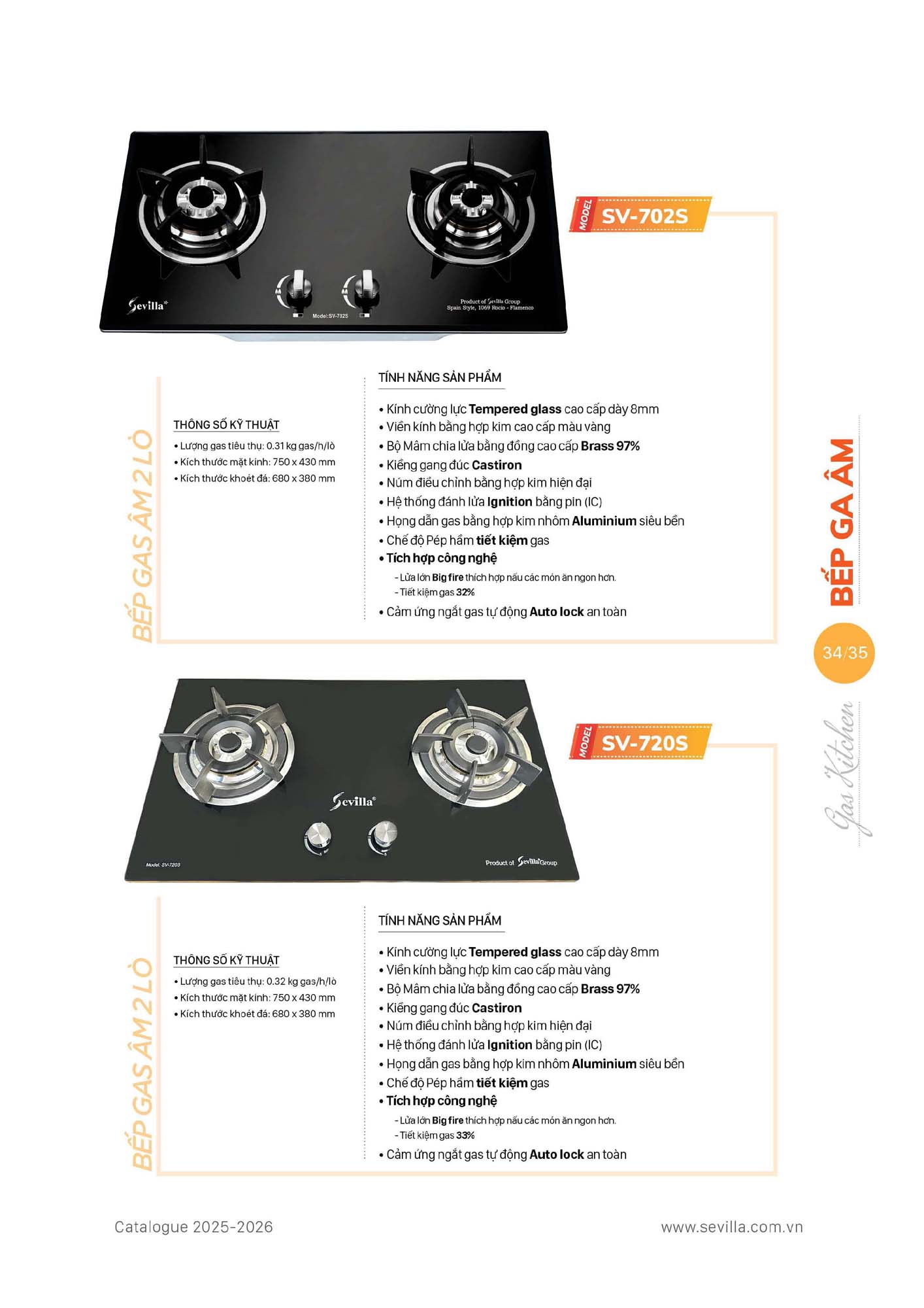 Catalogue SEVILLA 2026 - Bảng giá Thiết bị nhà bếp 36 Catalogue SEVILLA 2026 Bang gia Thiet bi nha bep Page 035