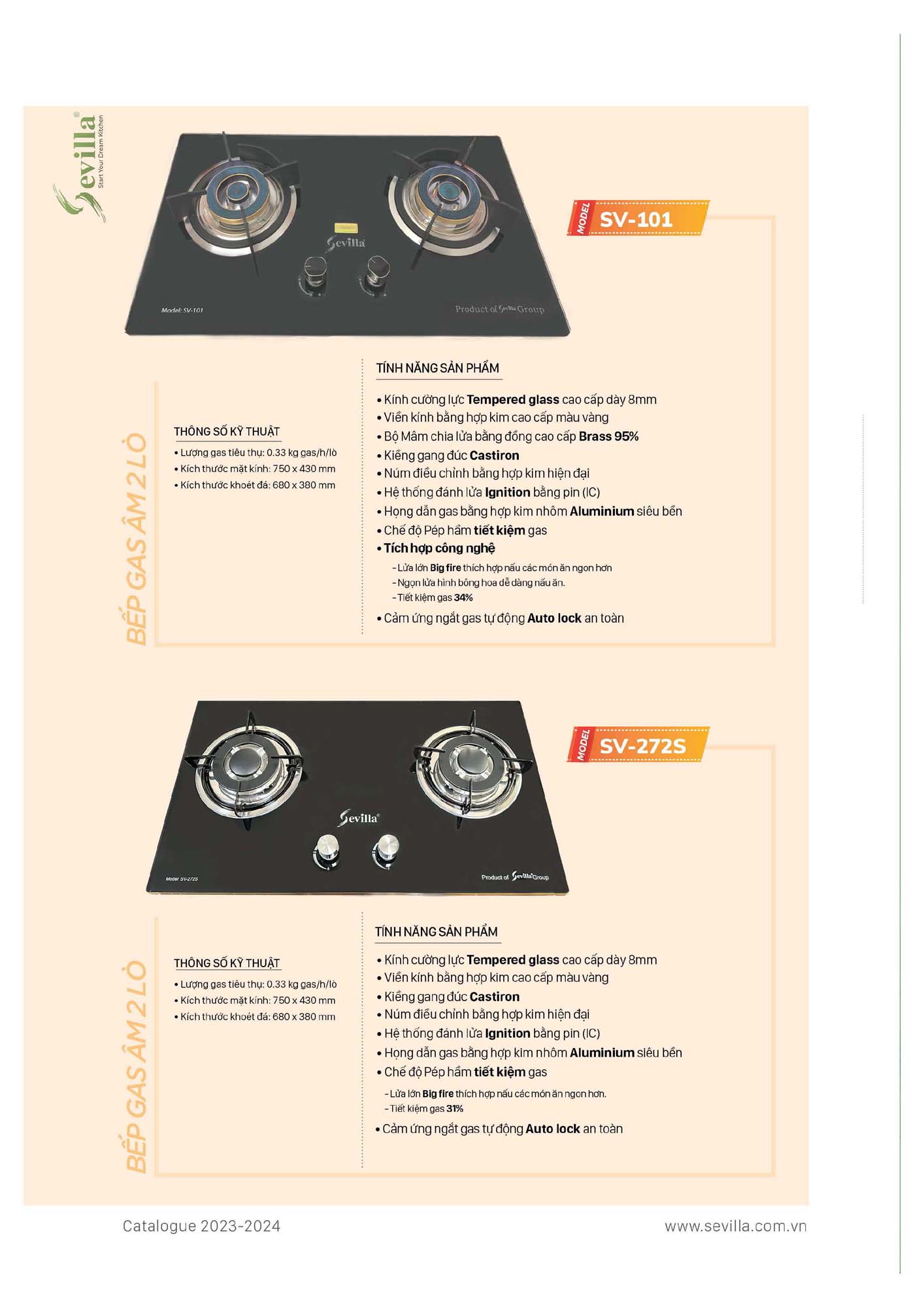 Catalogue SEVILLA 2026 - Bảng giá Thiết bị nhà bếp 37 Catalogue SEVILLA 2026 Bang gia Thiet bi nha bep Page 036