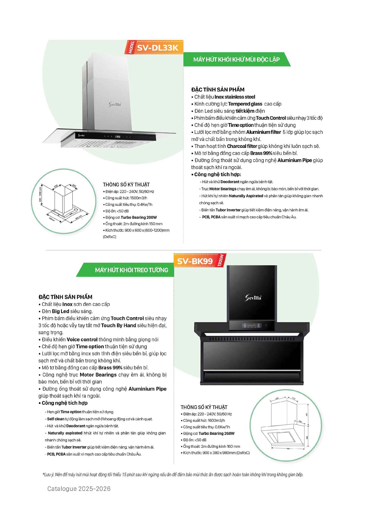 Catalogue SEVILLA 2026 - Bảng giá Thiết bị nhà bếp 39 Catalogue SEVILLA 2026 Bang gia Thiet bi nha bep Page 038