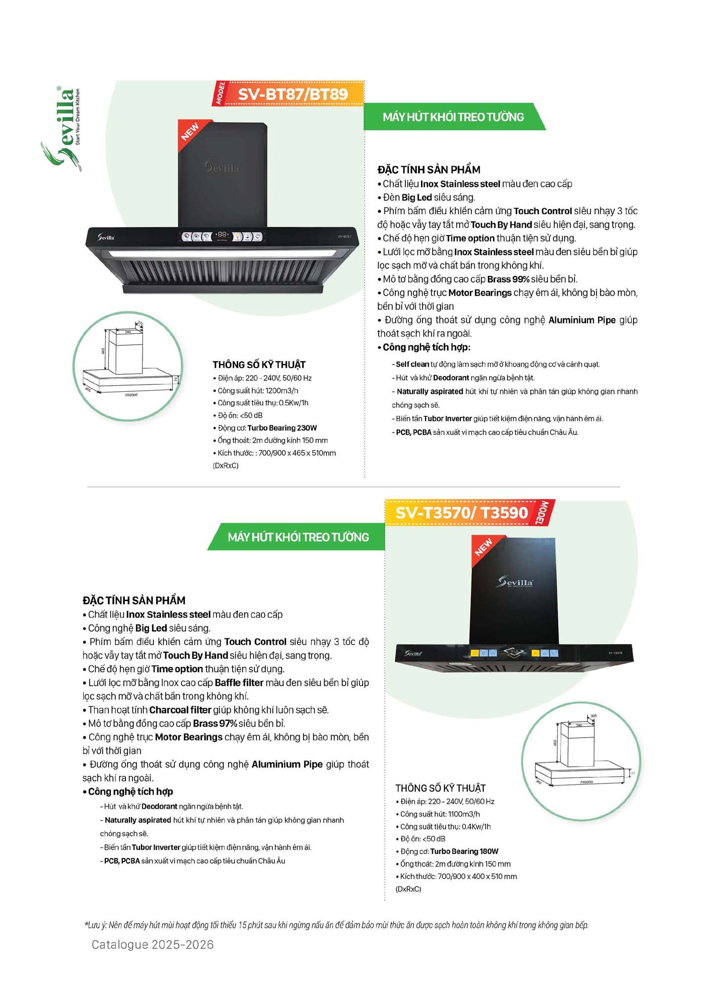 Catalogue SEVILLA 2026 - Bảng giá Thiết bị nhà bếp 47 Catalogue SEVILLA 2026 Bang gia Thiet bi nha bep Page 046