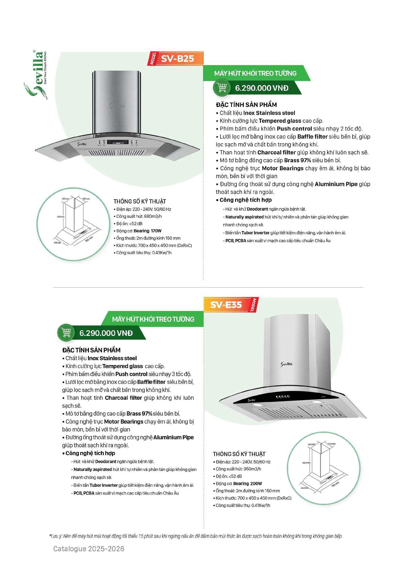 Catalogue SEVILLA 2026 - Bảng giá Thiết bị nhà bếp 61 Catalogue SEVILLA 2026 Bang gia Thiet bi nha bep Page 060