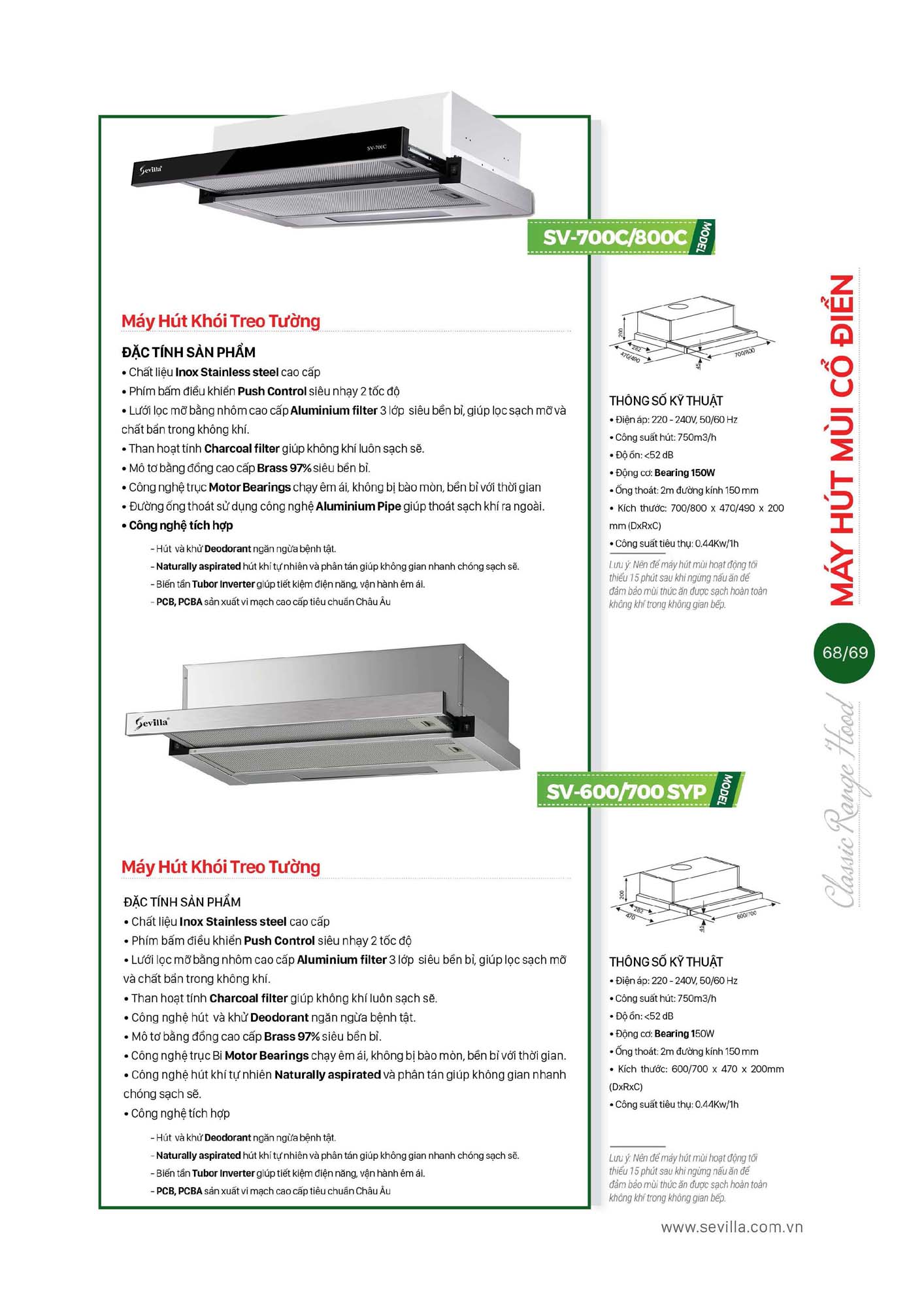 Catalogue SEVILLA 2026 - Bảng giá Thiết bị nhà bếp 70 Catalogue SEVILLA 2026 Bang gia Thiet bi nha bep Page 069