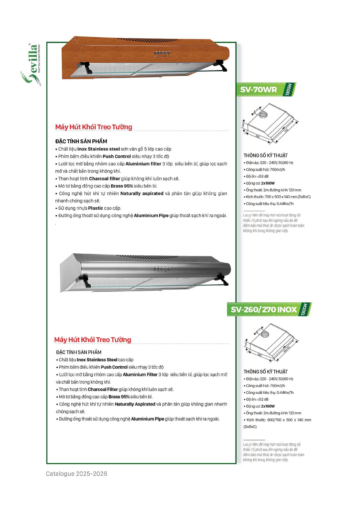 Catalogue SEVILLA 2026 - Bảng giá Thiết bị nhà bếp 71 Catalogue SEVILLA 2026 Bang gia Thiet bi nha bep Page 070