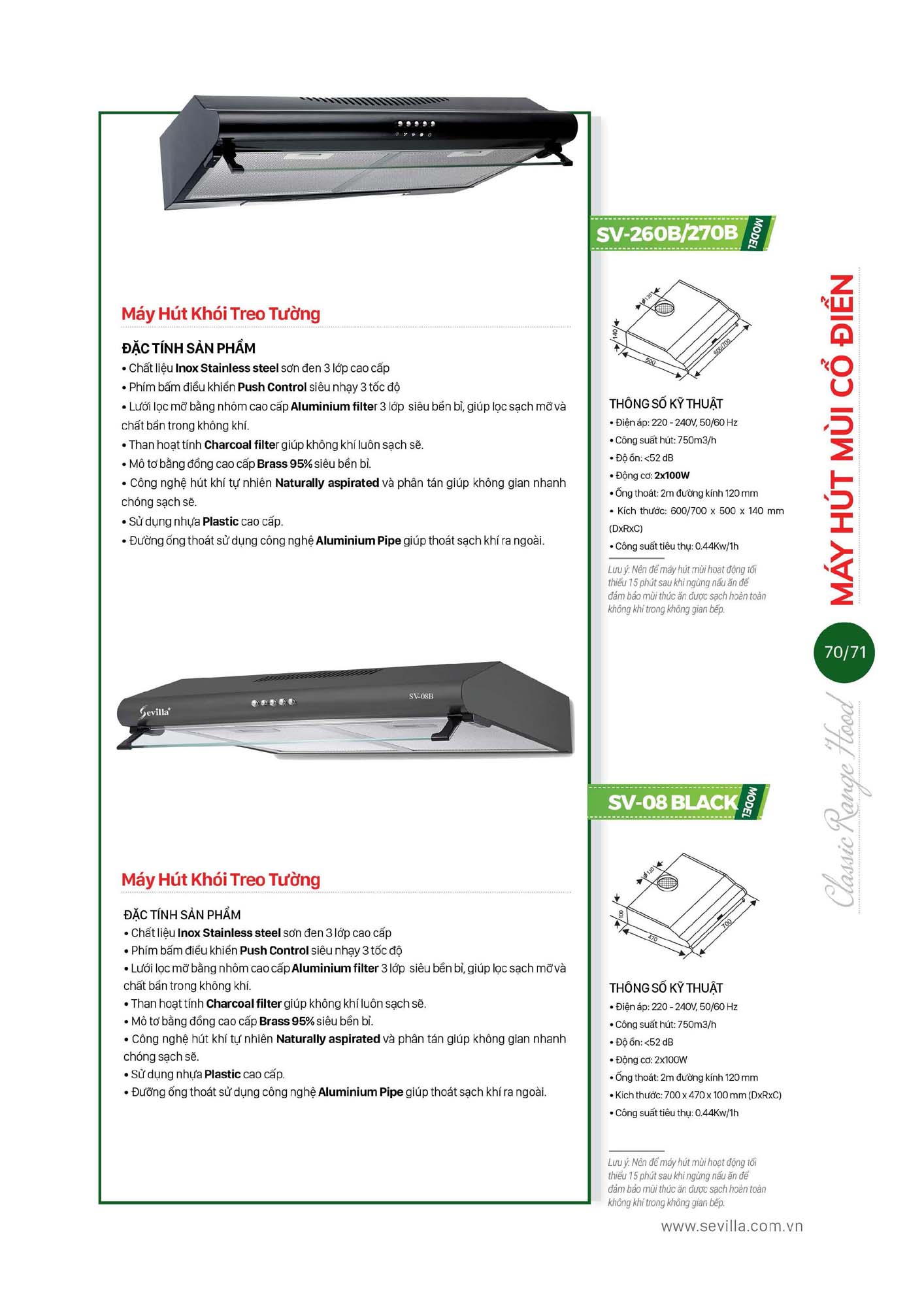 Catalogue SEVILLA 2026 - Bảng giá Thiết bị nhà bếp 72 Catalogue SEVILLA 2026 Bang gia Thiet bi nha bep Page 071