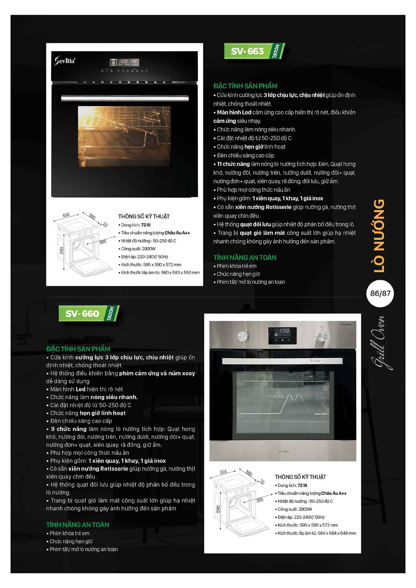 Catalogue SEVILLA 2026 - Bảng giá Thiết bị nhà bếp 88 Catalogue SEVILLA 2026 Bang gia Thiet bi nha bep Page 087