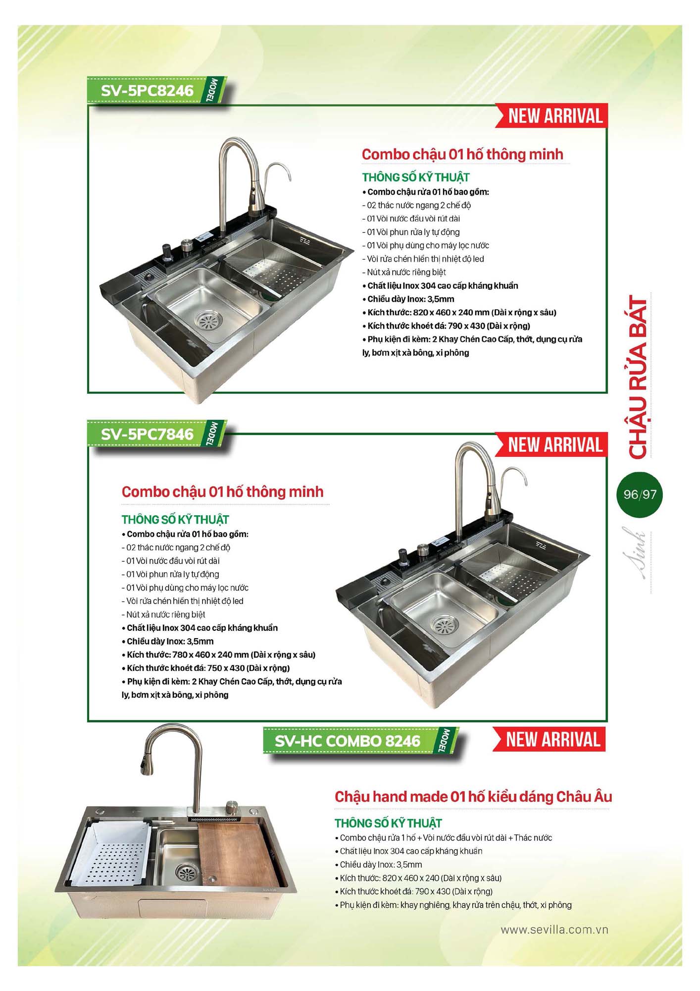 Catalogue SEVILLA 2026 - Bảng giá Thiết bị nhà bếp 98 Catalogue SEVILLA 2026 Bang gia Thiet bi nha bep Page 097