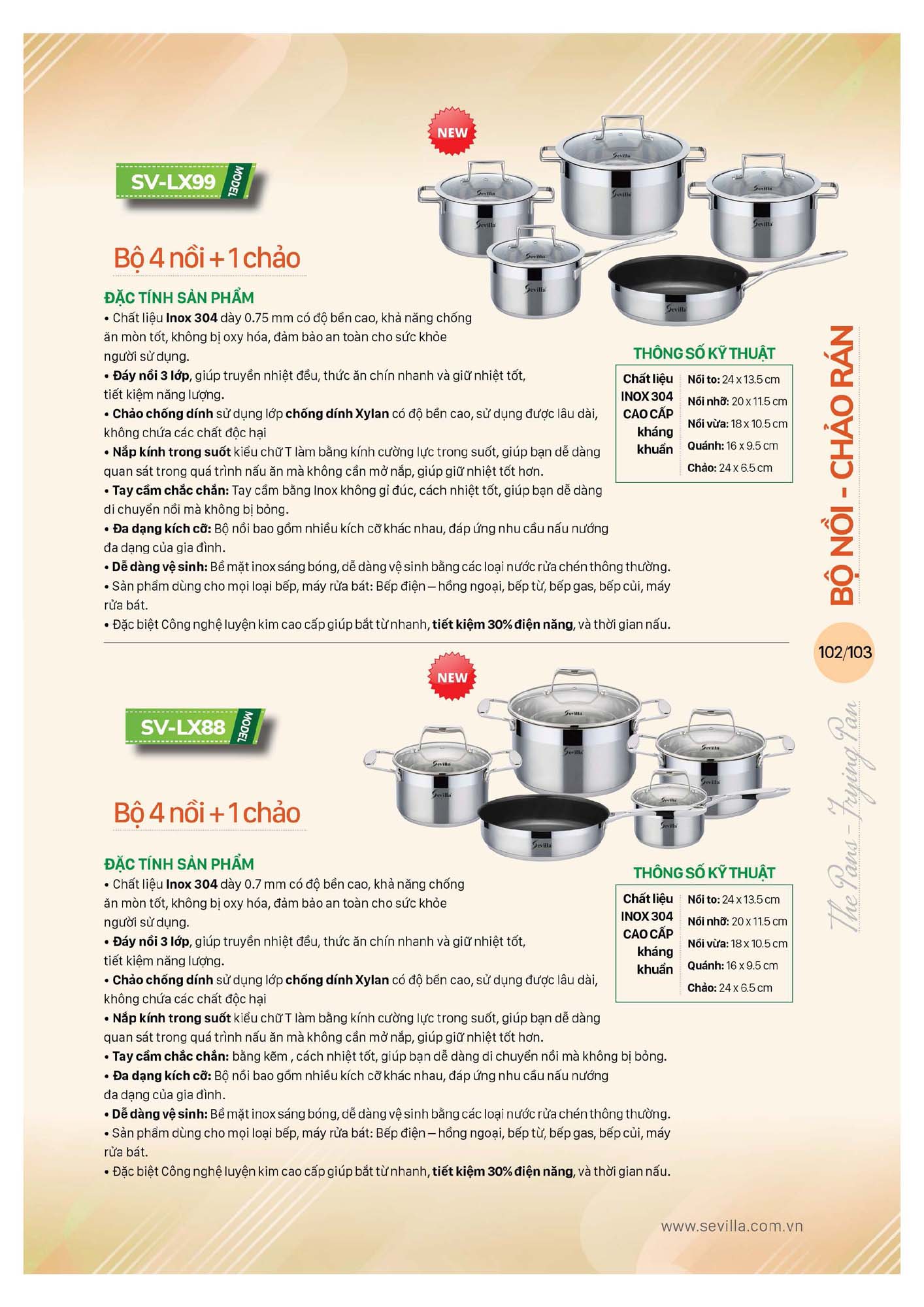 Catalogue SEVILLA 2026 - Bảng giá Thiết bị nhà bếp 104 Catalogue SEVILLA 2026 Bang gia Thiet bi nha bep Page 103