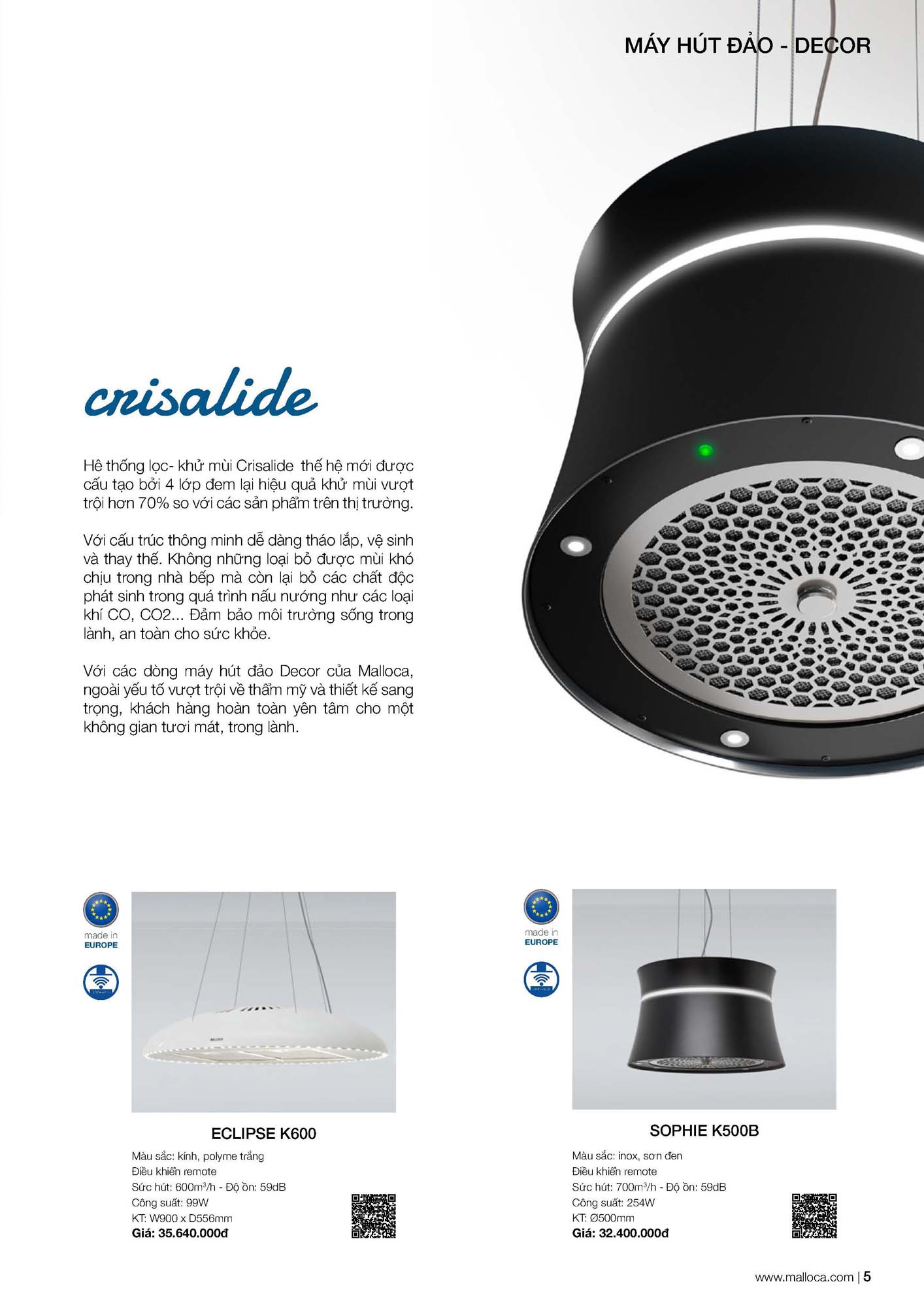 Catalogue MALLOCA 2026 - Bảng giá Thiết bị nhà bếp nhập khẩu 12 Malloca Catalogue Bang gia Page 03 2