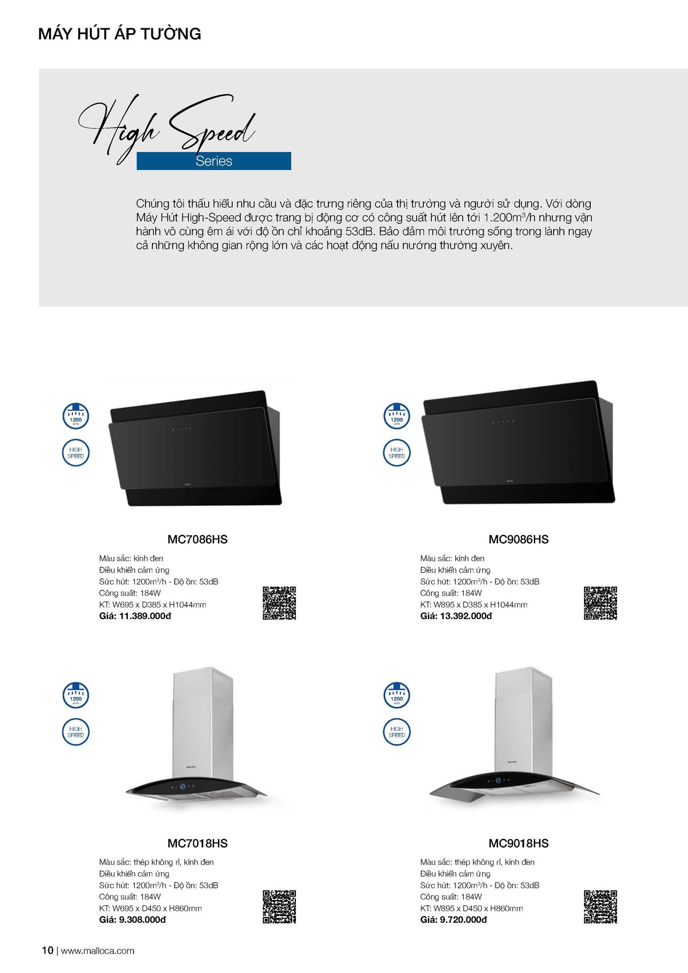 Catalogue MALLOCA 2026 - Bảng giá Thiết bị nhà bếp nhập khẩu 17 Malloca Catalogue Bang gia Page 06 1