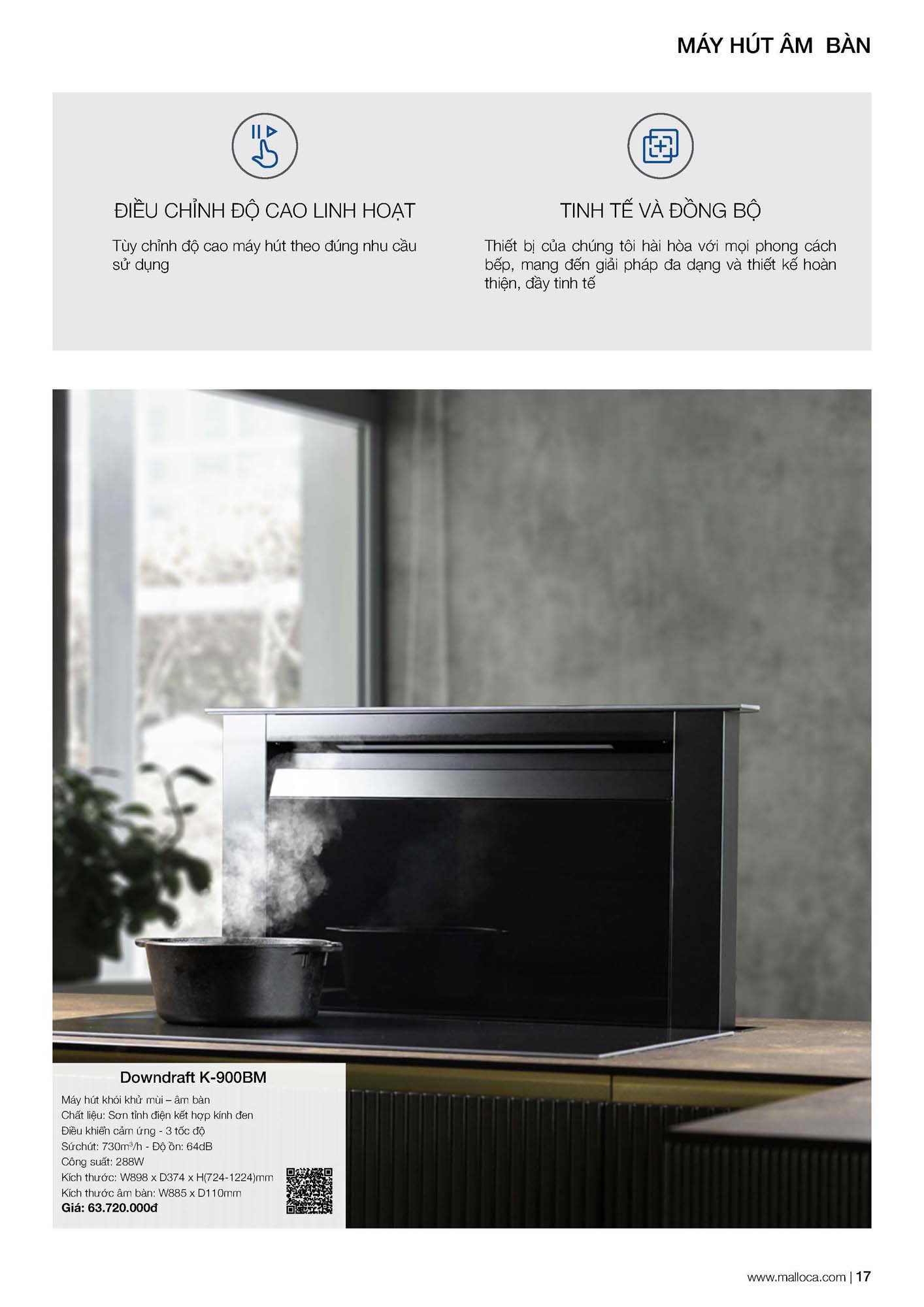 Catalogue MALLOCA 2026 - Bảng giá Thiết bị nhà bếp nhập khẩu 24 Malloca Catalogue Bang gia Page 09 2
