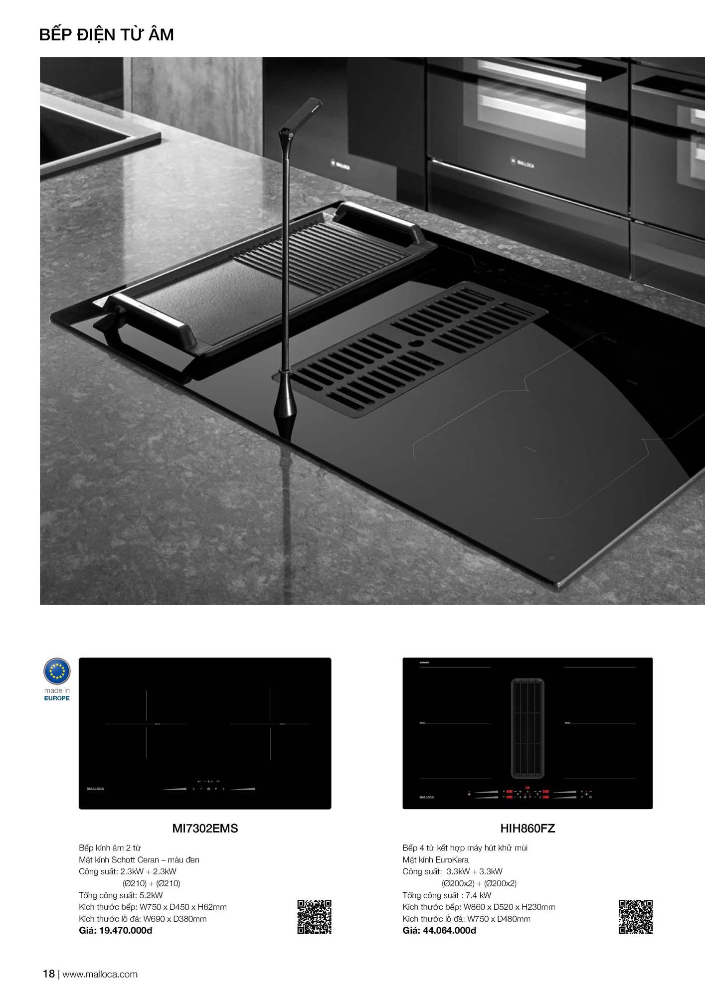Catalogue MALLOCA 2026 - Bảng giá Thiết bị nhà bếp nhập khẩu 25 Malloca Catalogue Bang gia Page 10 1