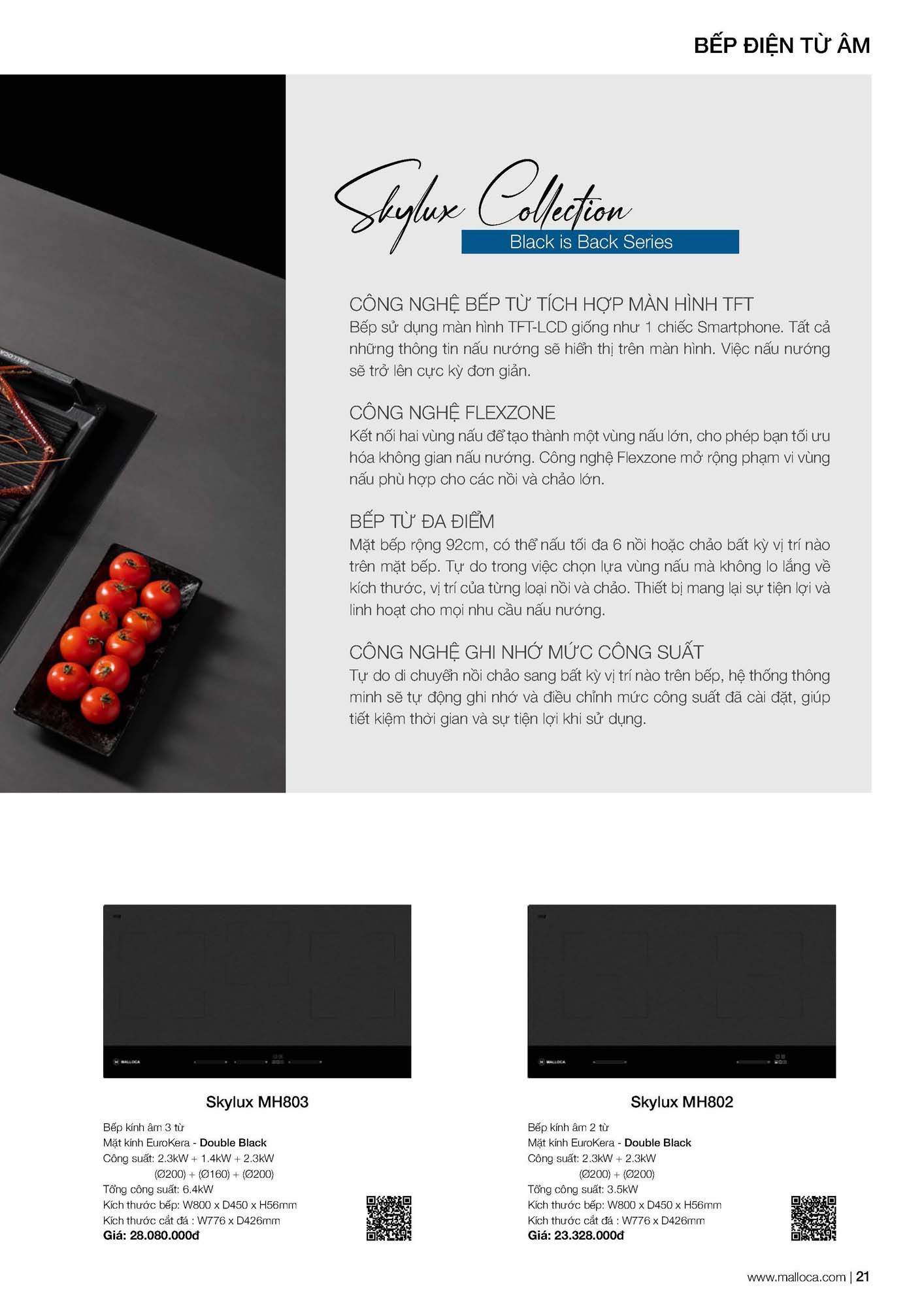 Catalogue MALLOCA 2026 - Bảng giá Thiết bị nhà bếp nhập khẩu 28 Malloca Catalogue Bang gia Page 11 2