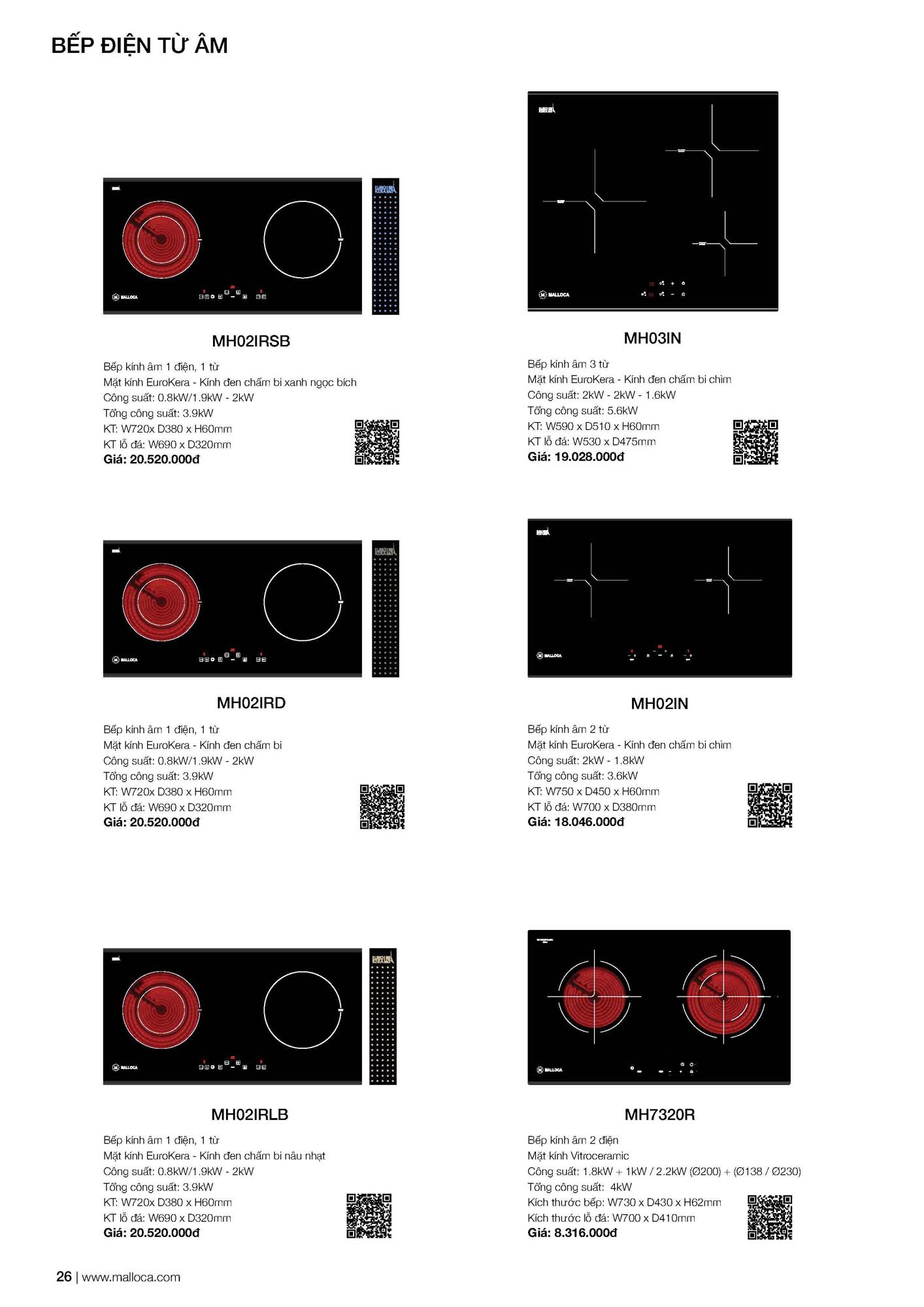 Catalogue MALLOCA 2026 - Bảng giá Thiết bị nhà bếp nhập khẩu 33 Malloca Catalogue Bang gia Page 14 1