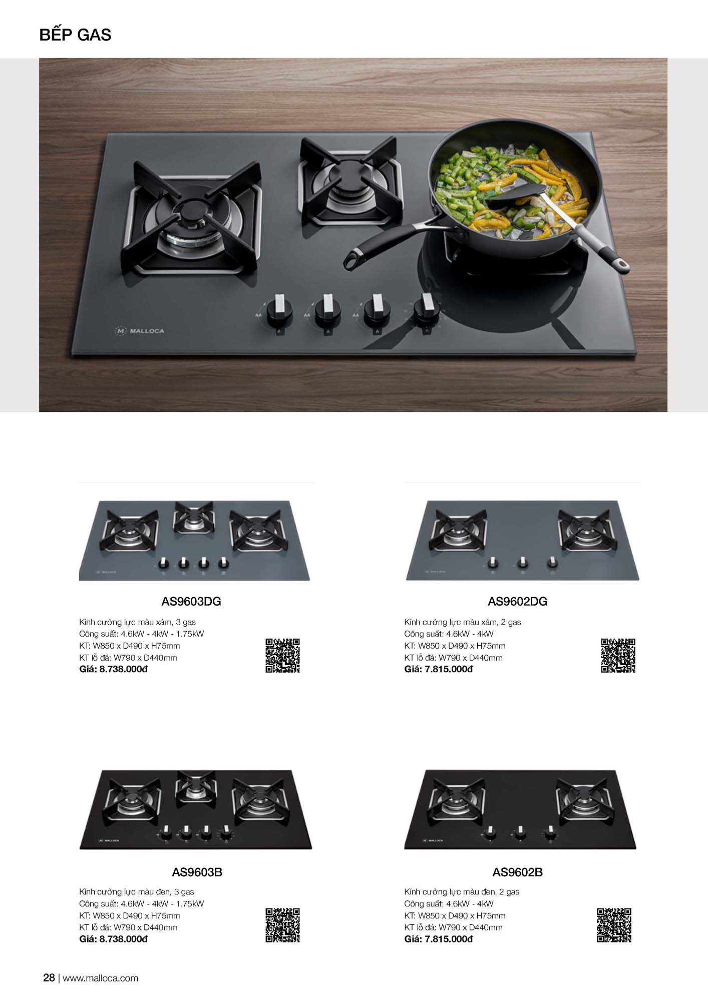 Catalogue MALLOCA 2026 - Bảng giá Thiết bị nhà bếp nhập khẩu 35 Malloca Catalogue Bang gia Page 15 1