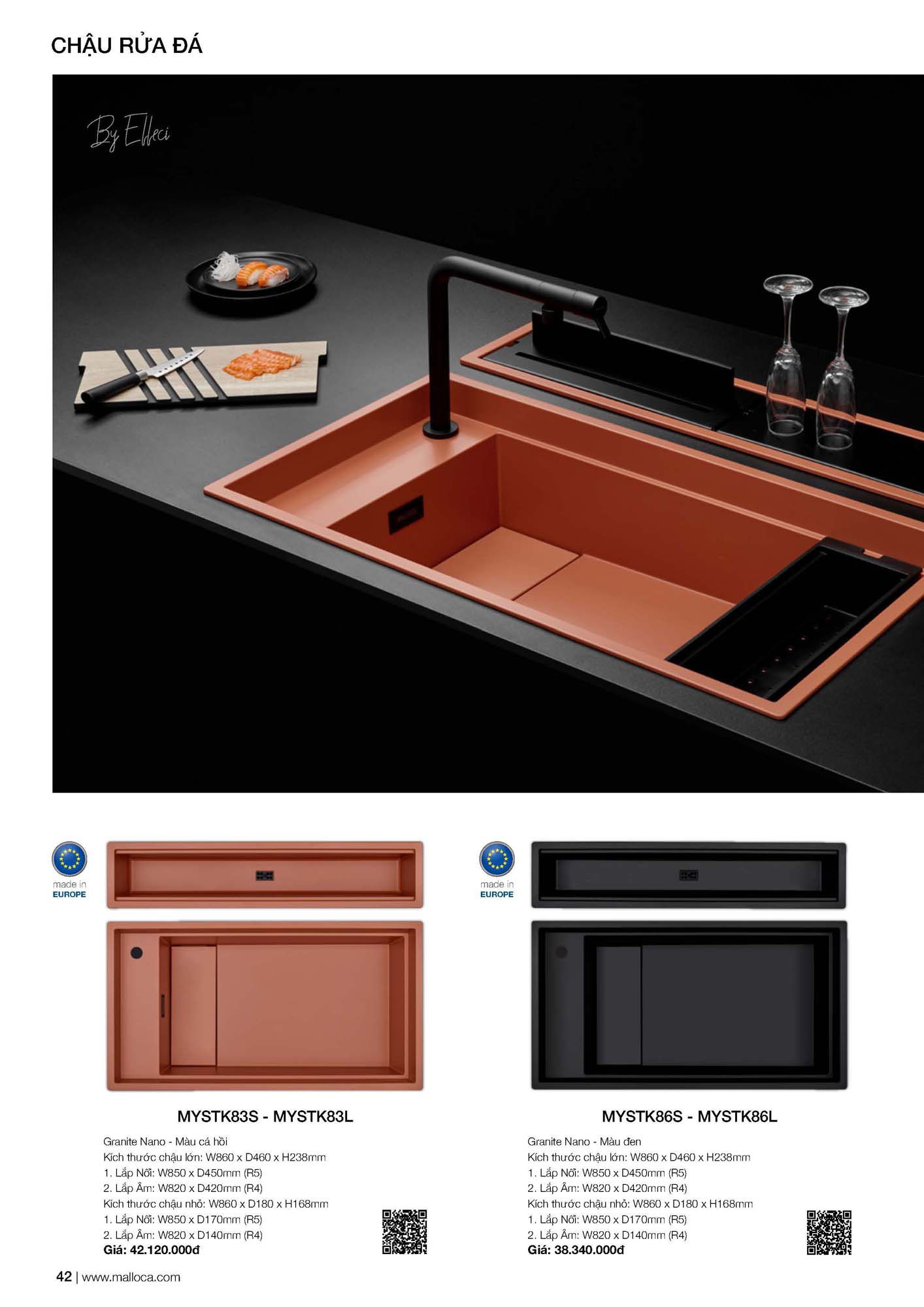 Catalogue MALLOCA 2026 - Bảng giá Thiết bị nhà bếp nhập khẩu 49 Malloca Catalogue Bang gia Page 22 1