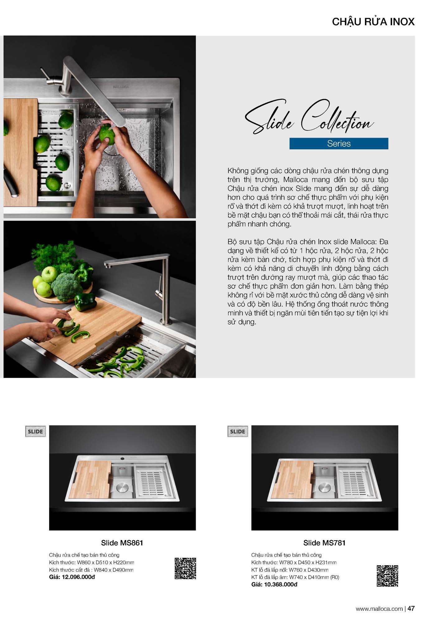 Catalogue MALLOCA 2026 - Bảng giá Thiết bị nhà bếp nhập khẩu 54 Malloca Catalogue Bang gia Page 24 2