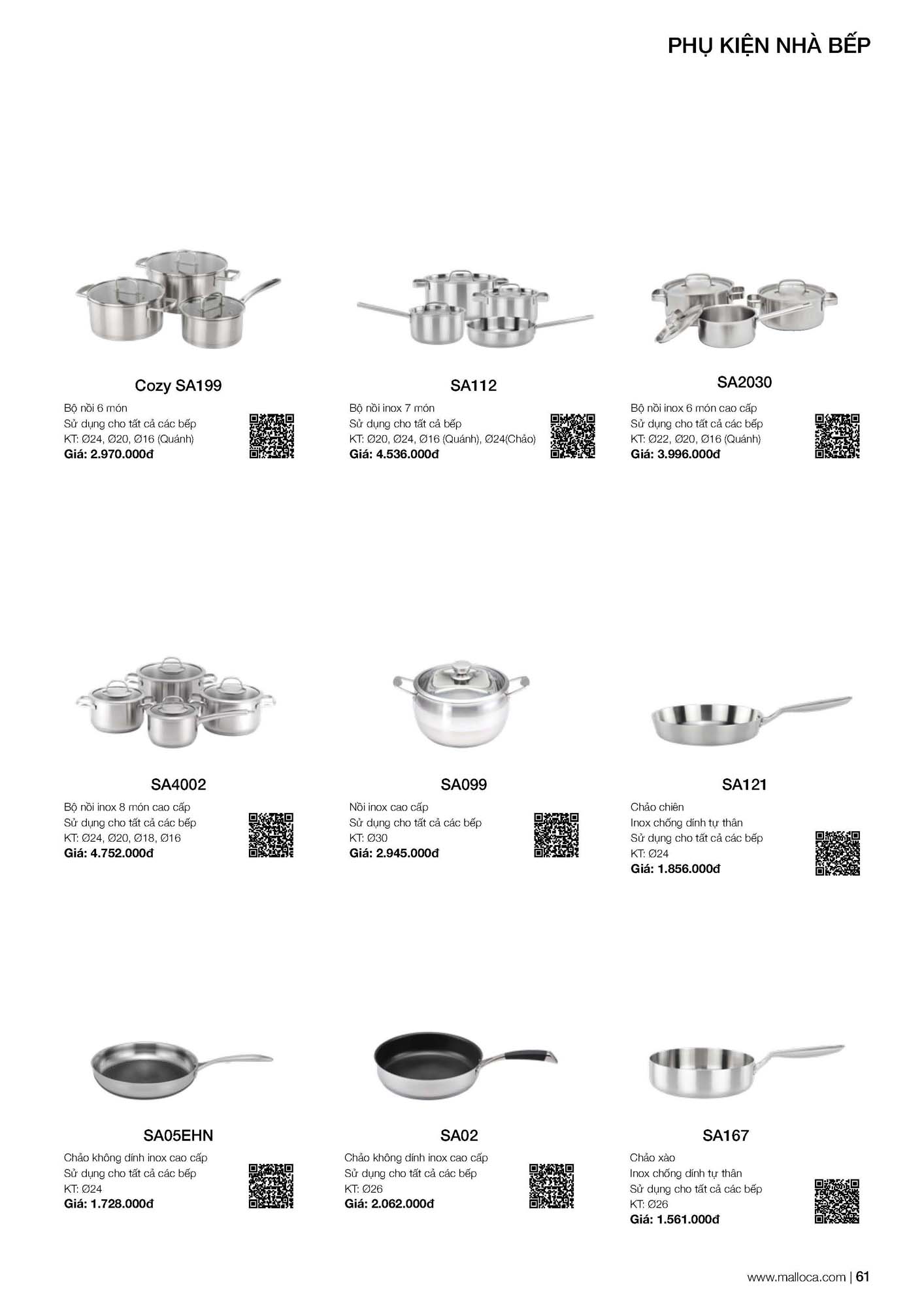 Catalogue MALLOCA 2026 - Bảng giá Thiết bị nhà bếp nhập khẩu 68 Malloca Catalogue Bang gia Page 31 2