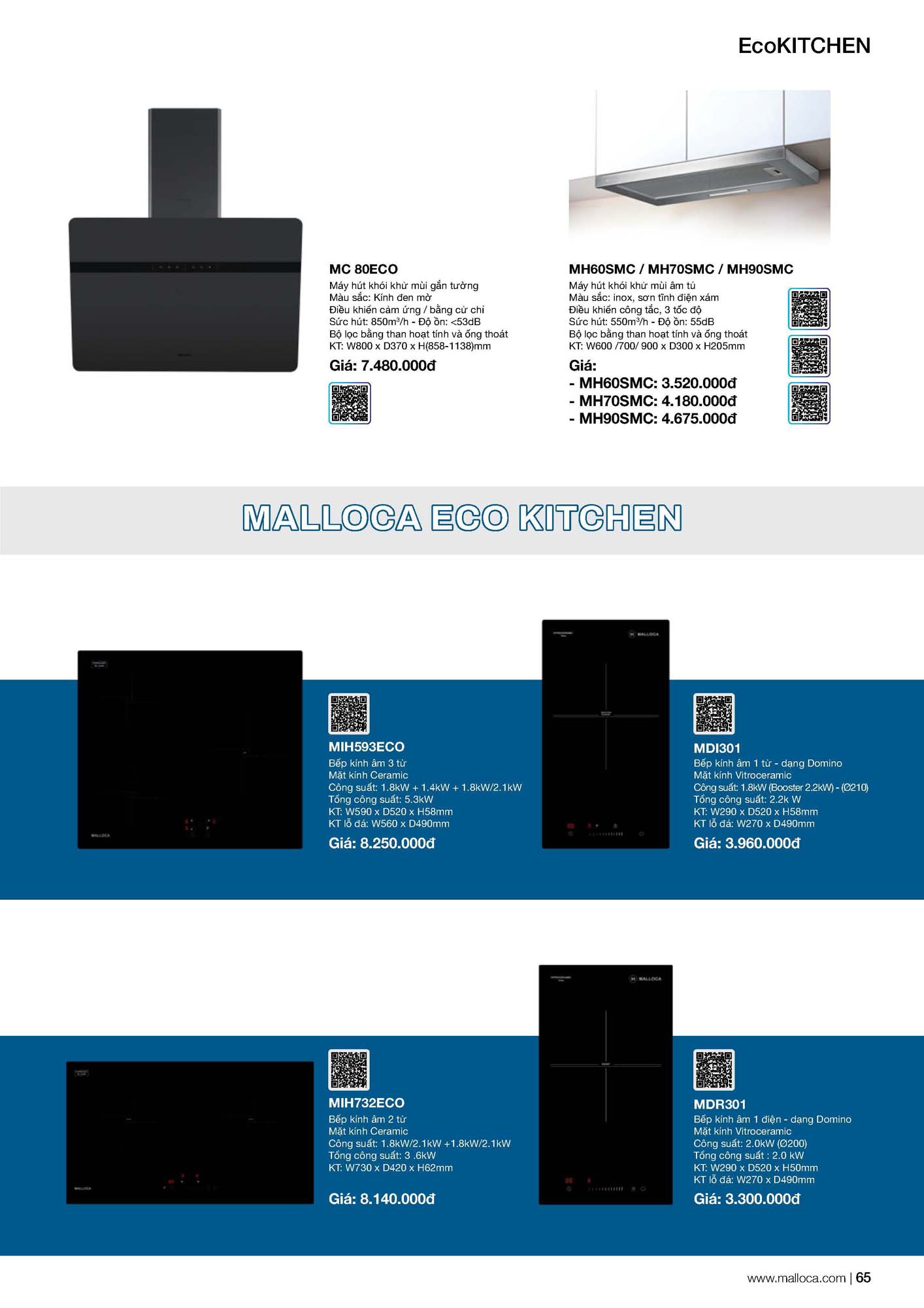 Catalogue MALLOCA 2026 - Bảng giá Thiết bị nhà bếp nhập khẩu 72 Malloca Catalogue Bang gia Page 33 2
