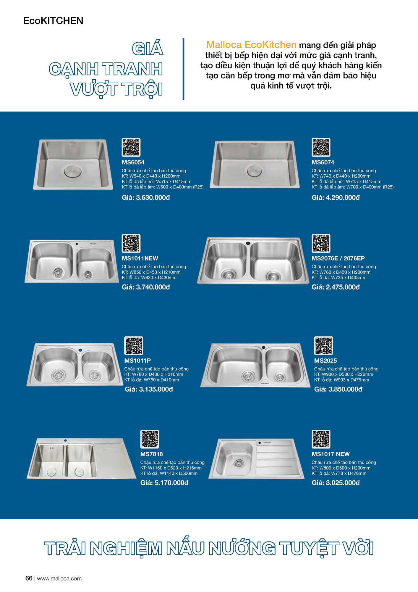 Catalogue MALLOCA 2026 - Bảng giá Thiết bị nhà bếp nhập khẩu 73 Malloca Catalogue Bang gia Page 34 1