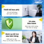 Bồn cầu thông minh CAESAR CD1342 TAF610H nắp rửa điện tử - Ảnh 8