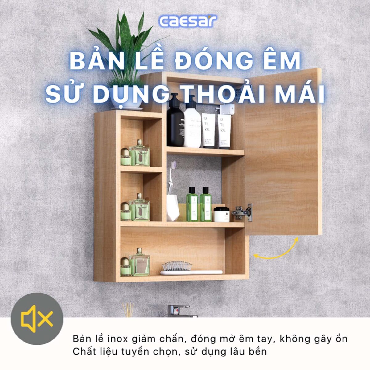Tủ gương CAESAR EM0160W7V treo tường - Ảnh 11