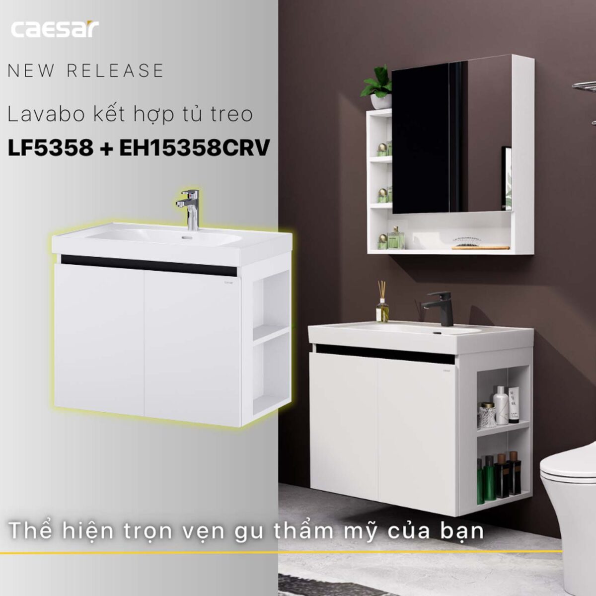 Tủ lavabo CAESAR LF5358 EH15358CRV - Ảnh 15